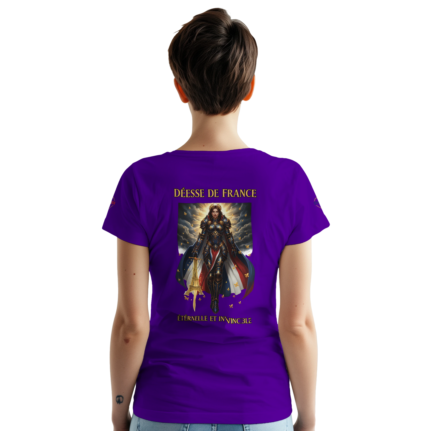 T-shirt Femme Déesse de France - Coton Épais à Coupe Classique