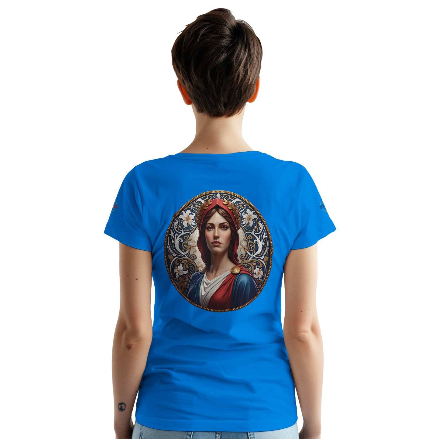 T-shirt Femme Marianne – Coton Épais Coupe Classique