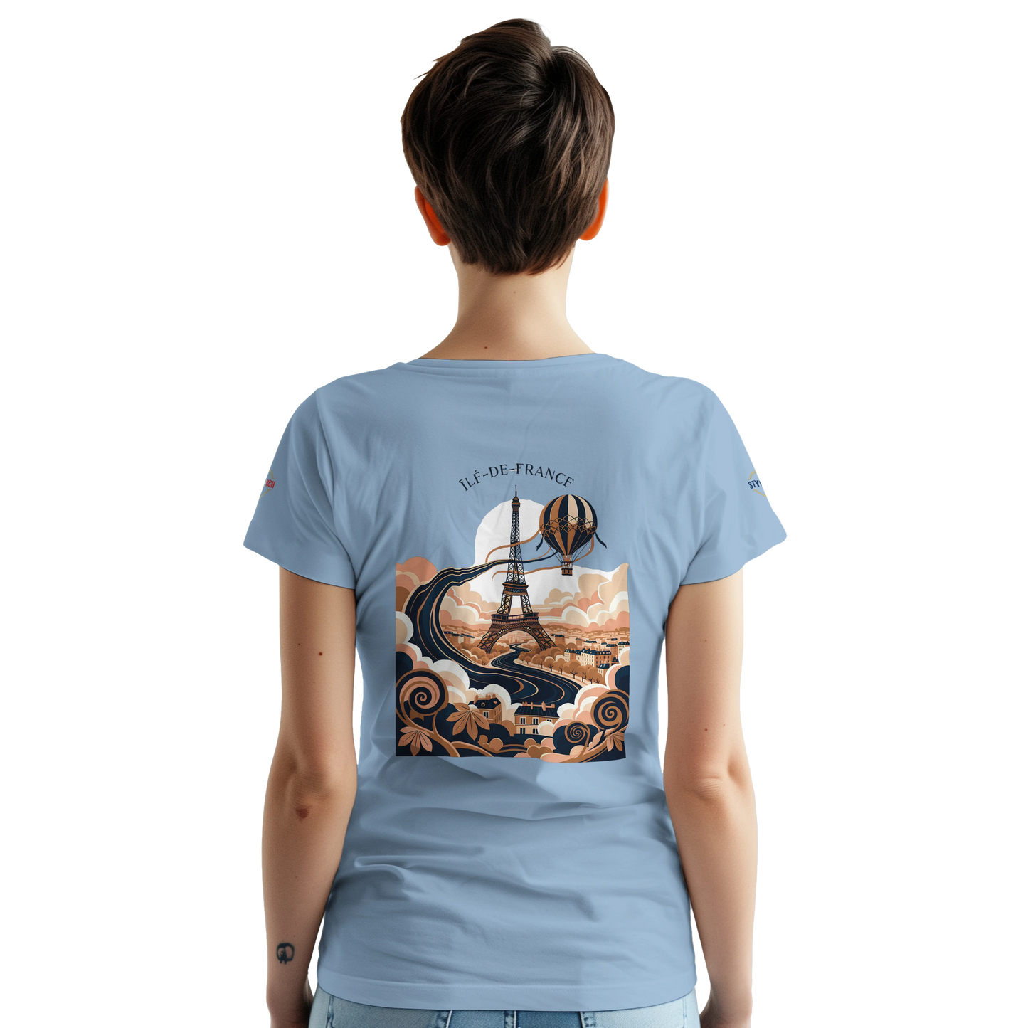 T-shirt Unisexe Île-de-France – Coton Épais à Coupe Classique