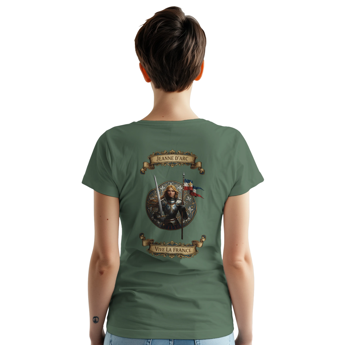 T-shirt Femme Jeanne d'Arc - Symbole Iconique en Coton Premium