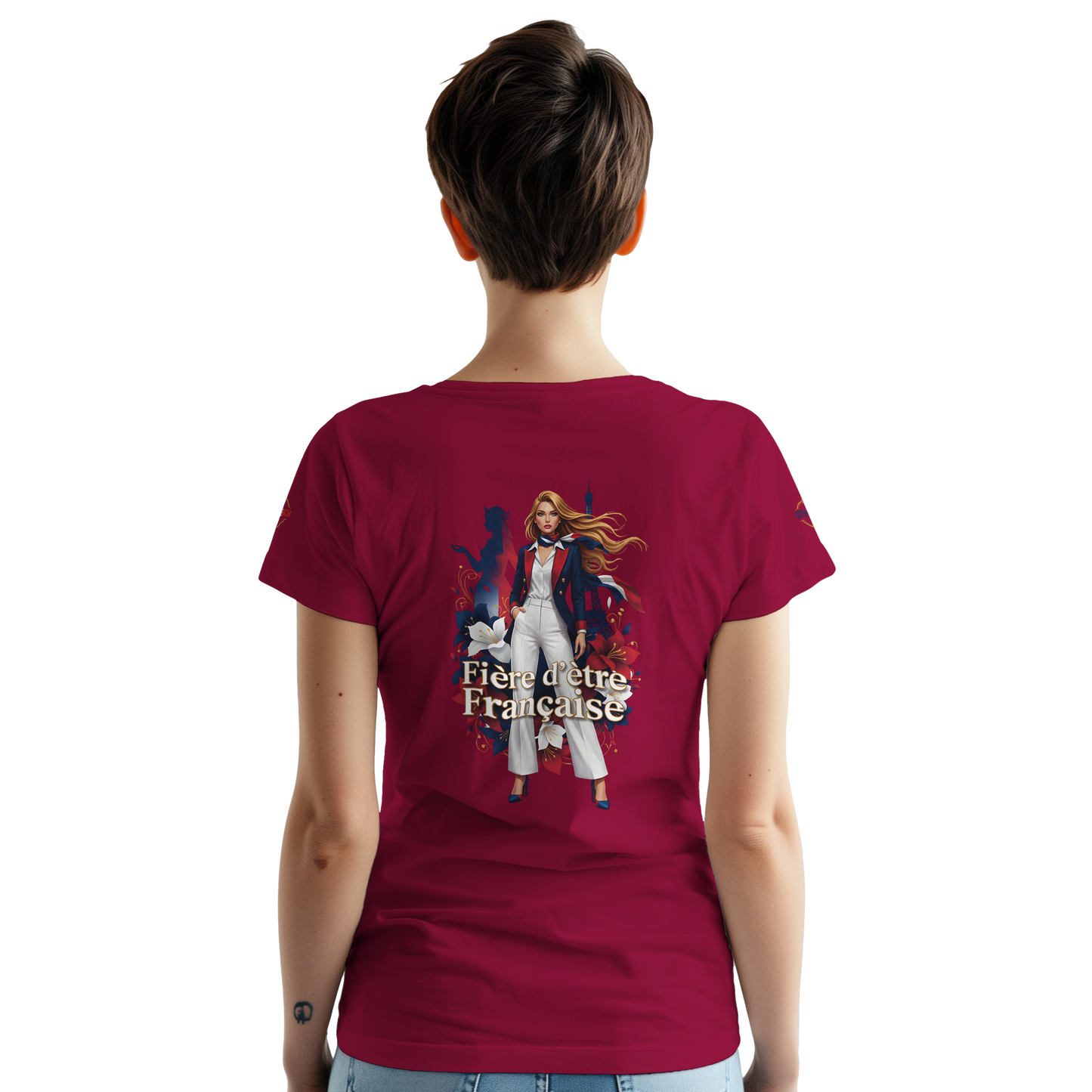 T-Shirt Femme Fière d'Être Française – Coton Premium