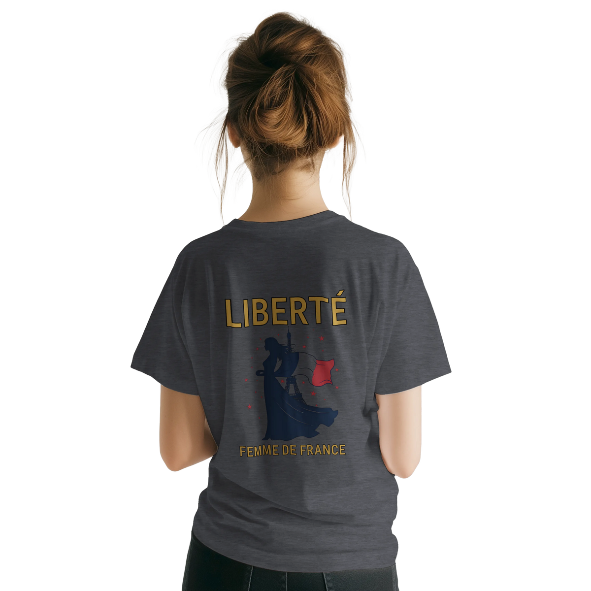 T-shirt Femme Liberté Classique – Col Ras du Cou Gildan 64000