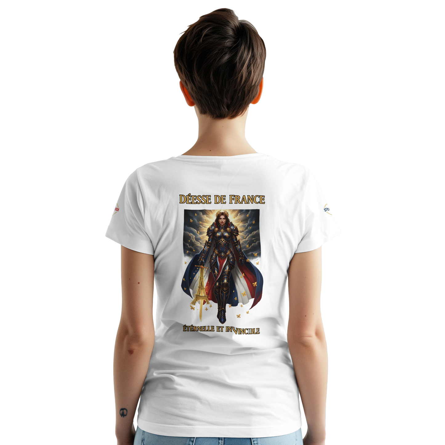 T-shirt Femme Déesse de France - Coton Épais à Coupe Classique