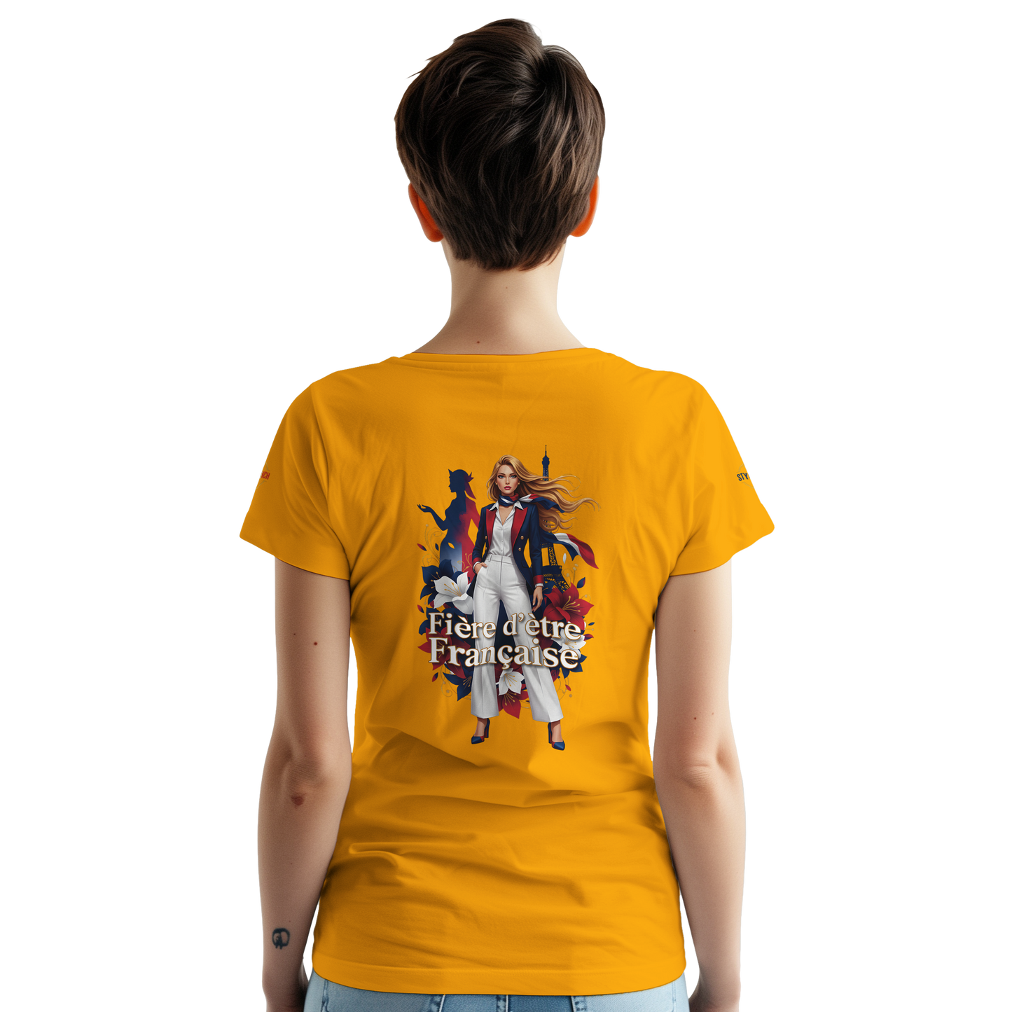 T-Shirt Femme Fière d'Être Française – Coton Premium