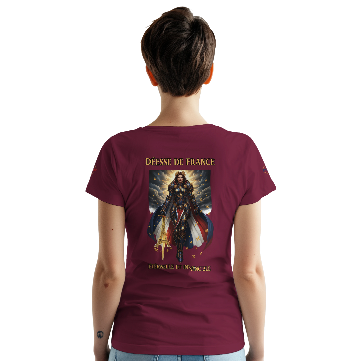 T-shirt Femme Déesse de France - Coton Épais à Coupe Classique