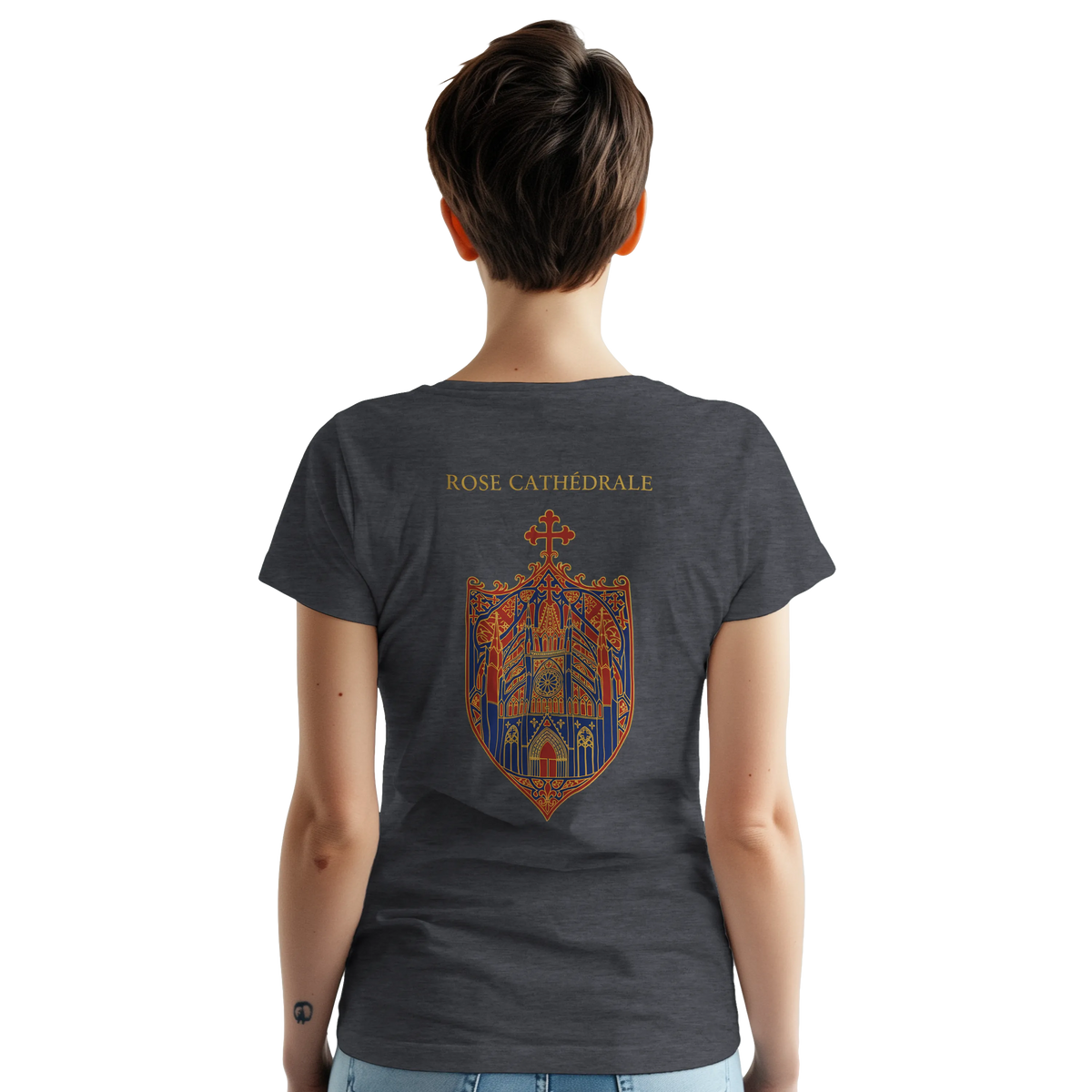 T-Shirt Femme Rose Cathédrale | Gildan 5000 Coton Épais