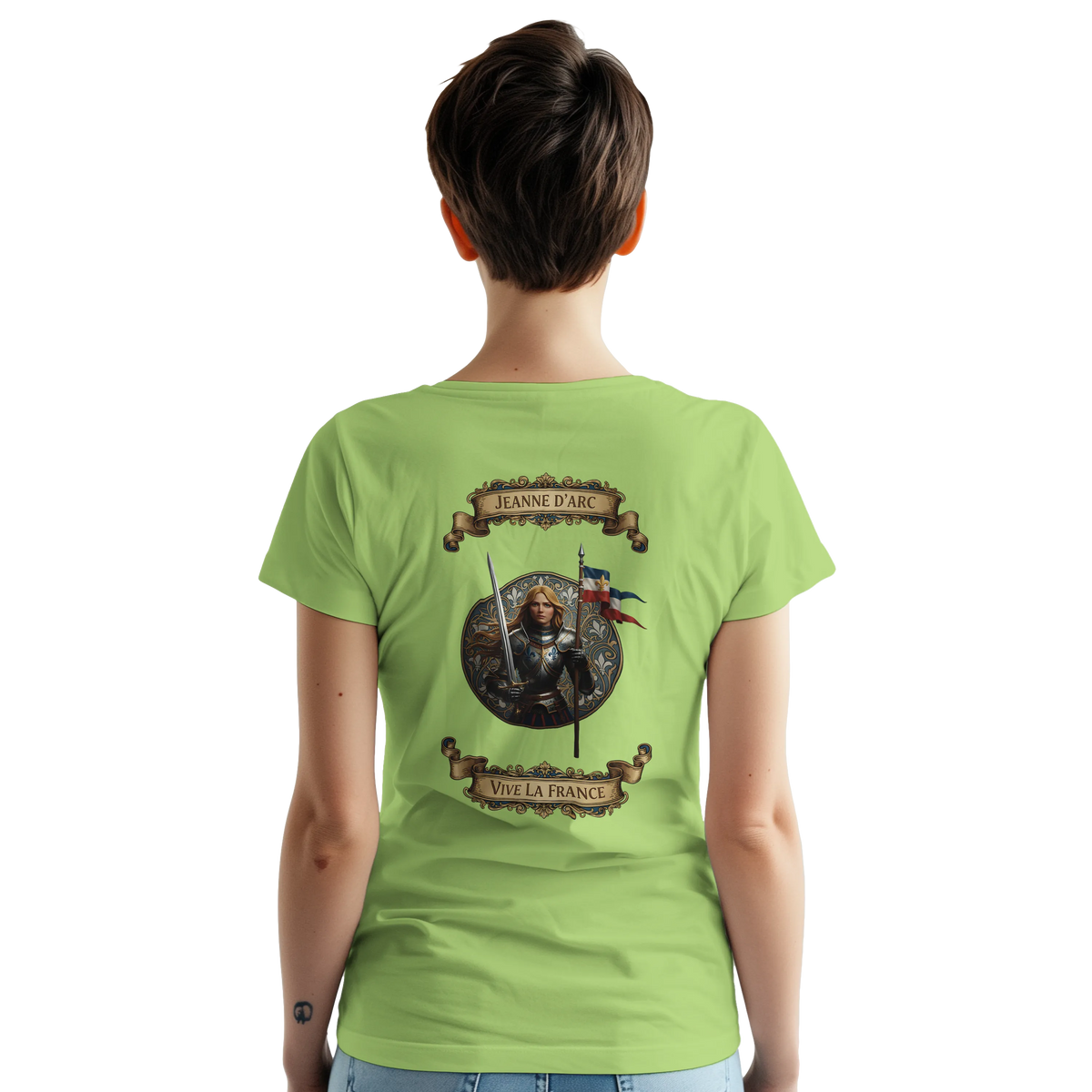 T-shirt Femme Jeanne d'Arc - Symbole Iconique en Coton Premium