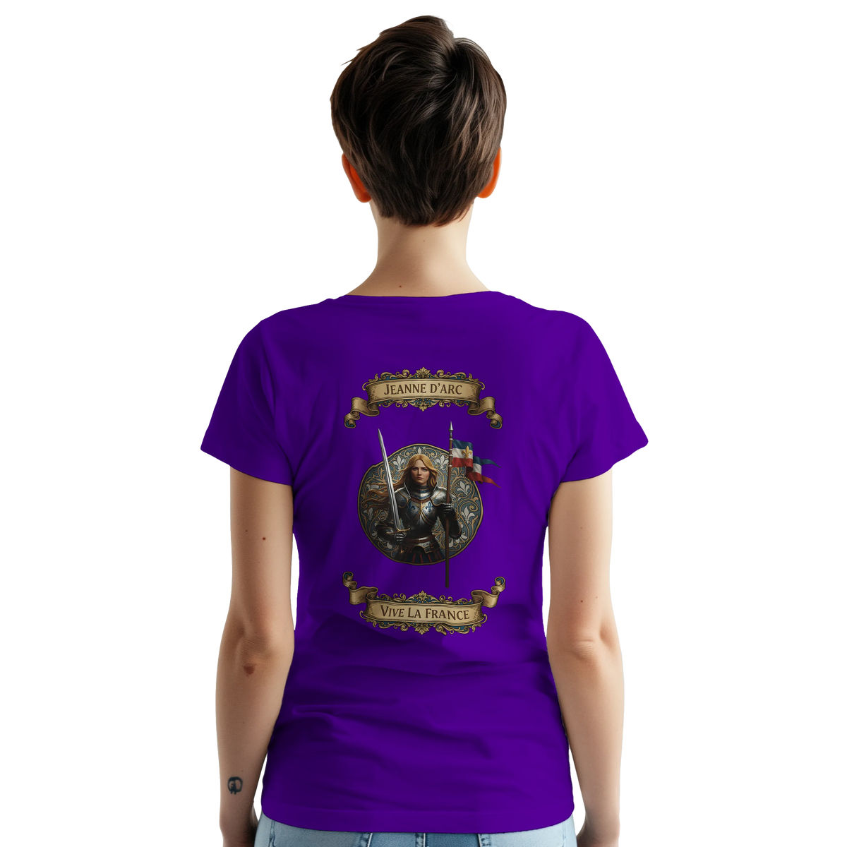 T-shirt Femme Jeanne d'Arc - Symbole Iconique en Coton Premium