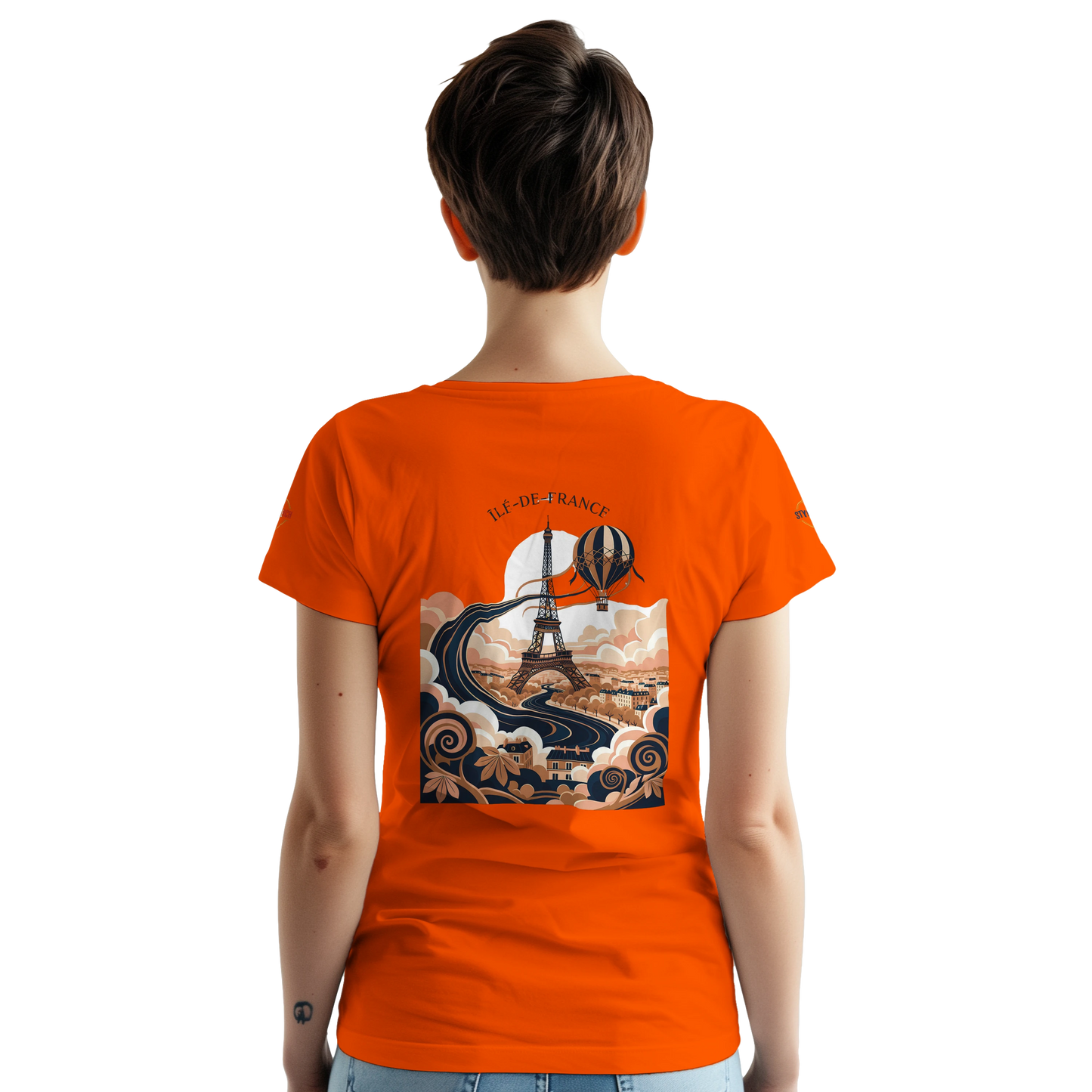 T-shirt Unisexe Île-de-France – Coton Épais à Coupe Classique