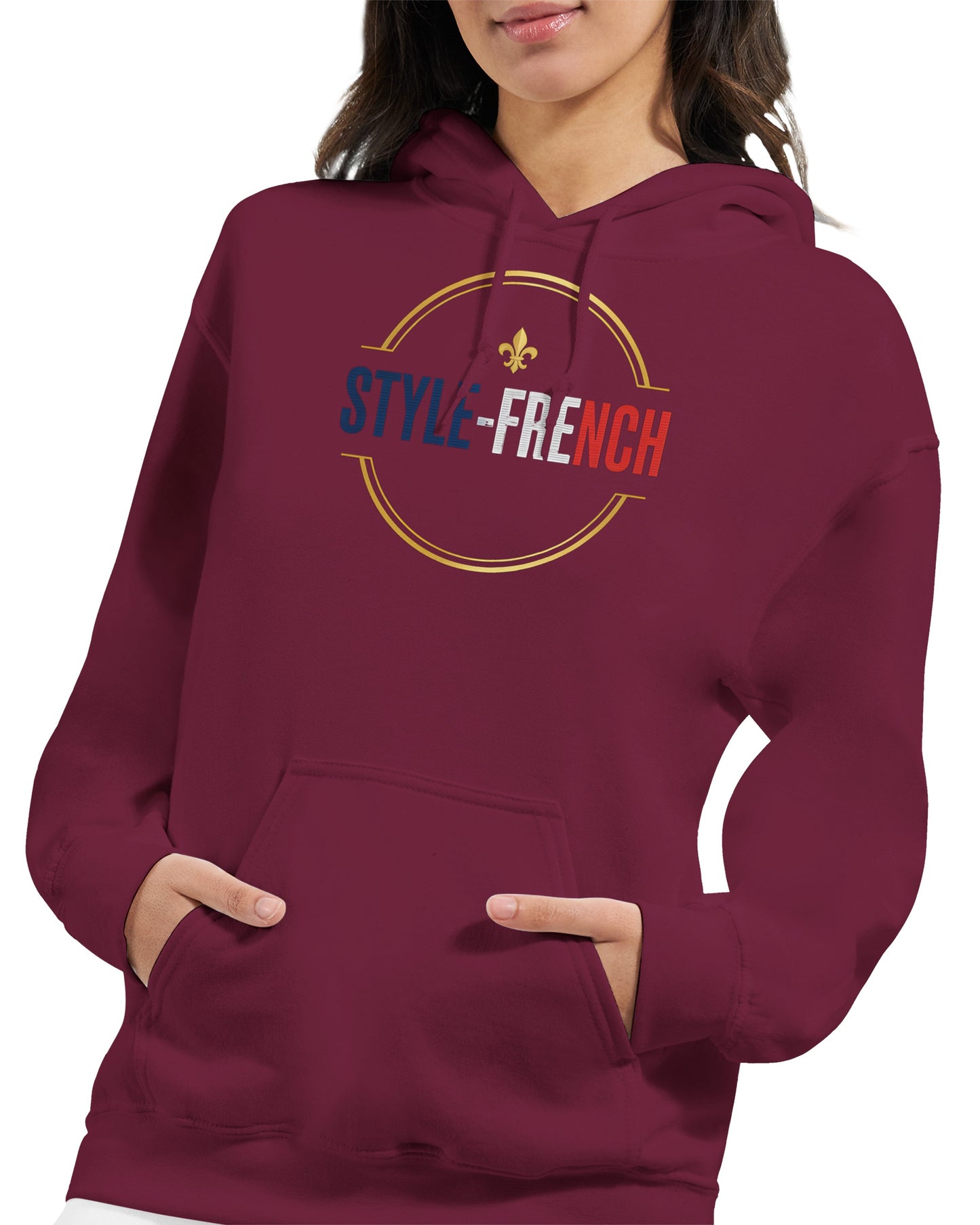 Sweat à capuche femme Debout la France - Hoodie en coton mélangé premium