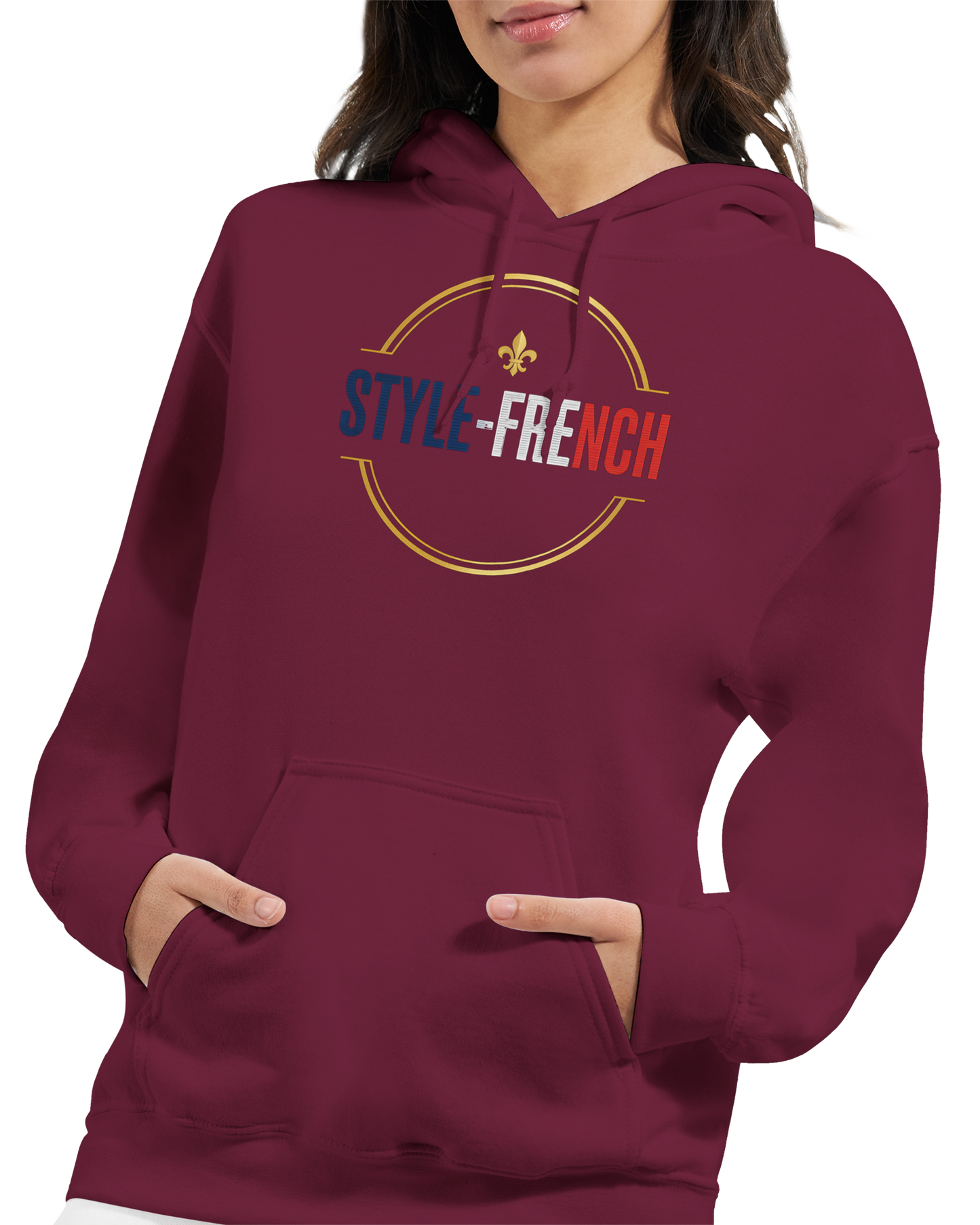 Sweat à Capuche Femme Fière d'être Française - Confort Premium