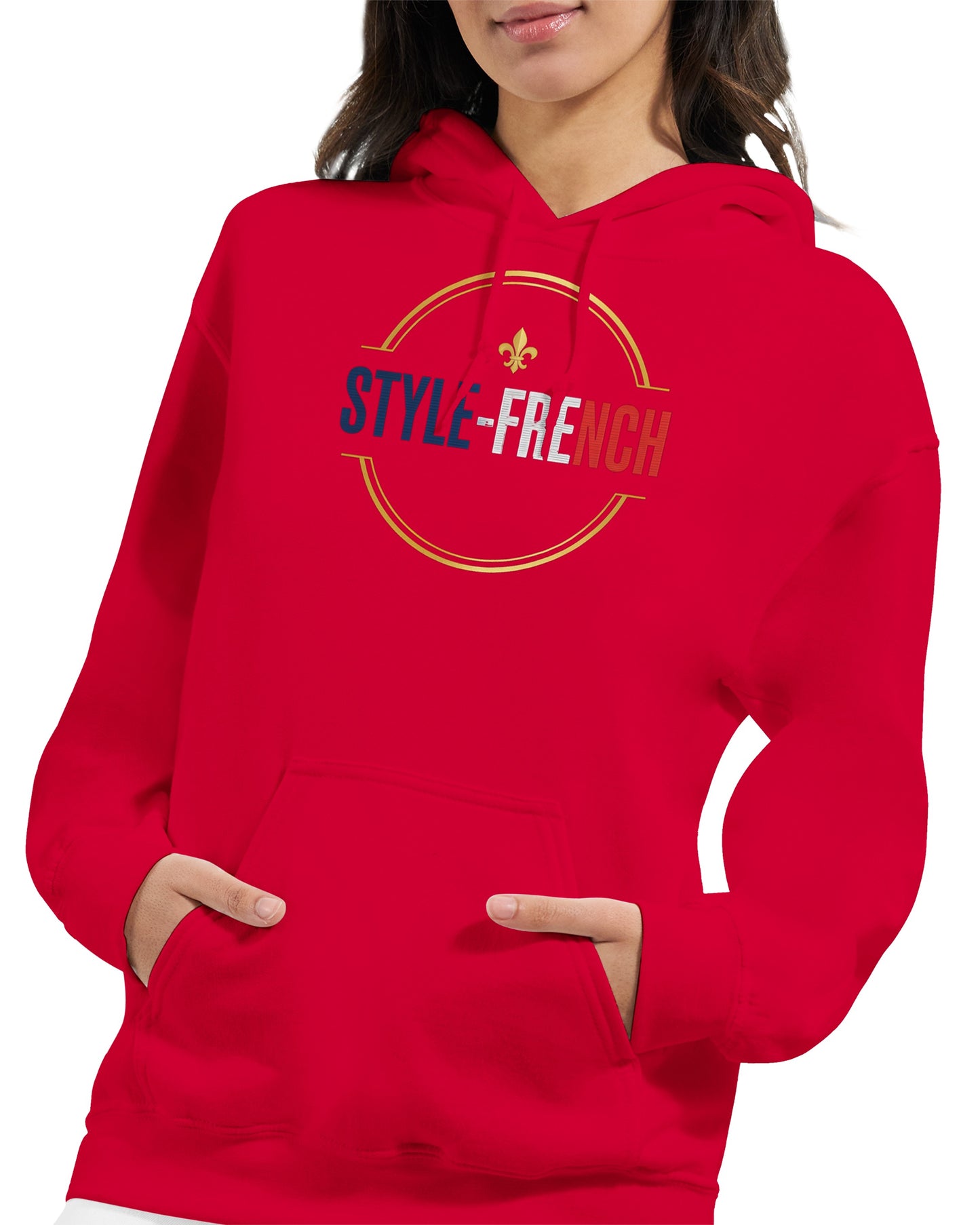 Sweat à capuche femme Debout la France - Hoodie en coton mélangé premium