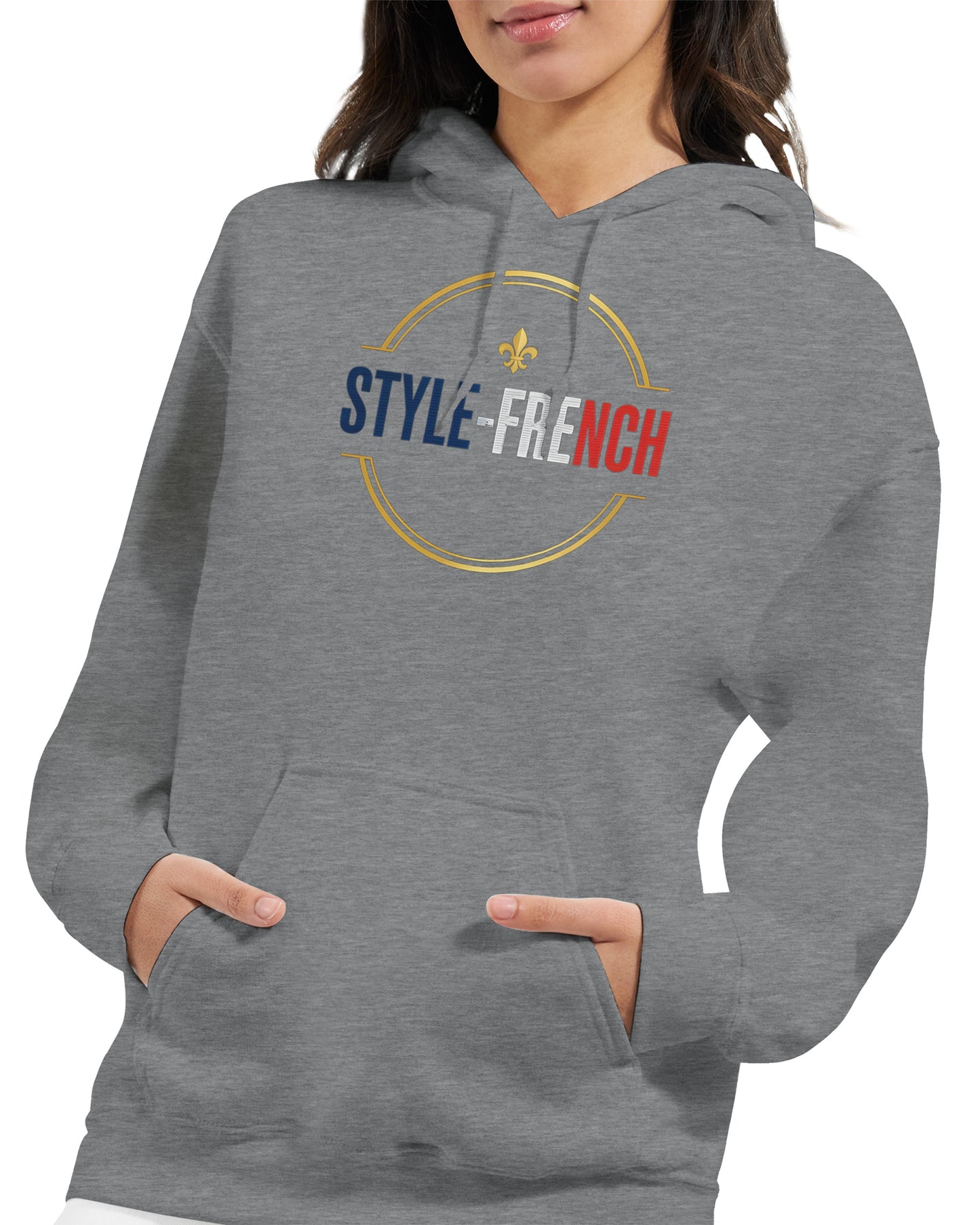 Sweat à capuche femme Debout la France - Hoodie en coton mélangé premium