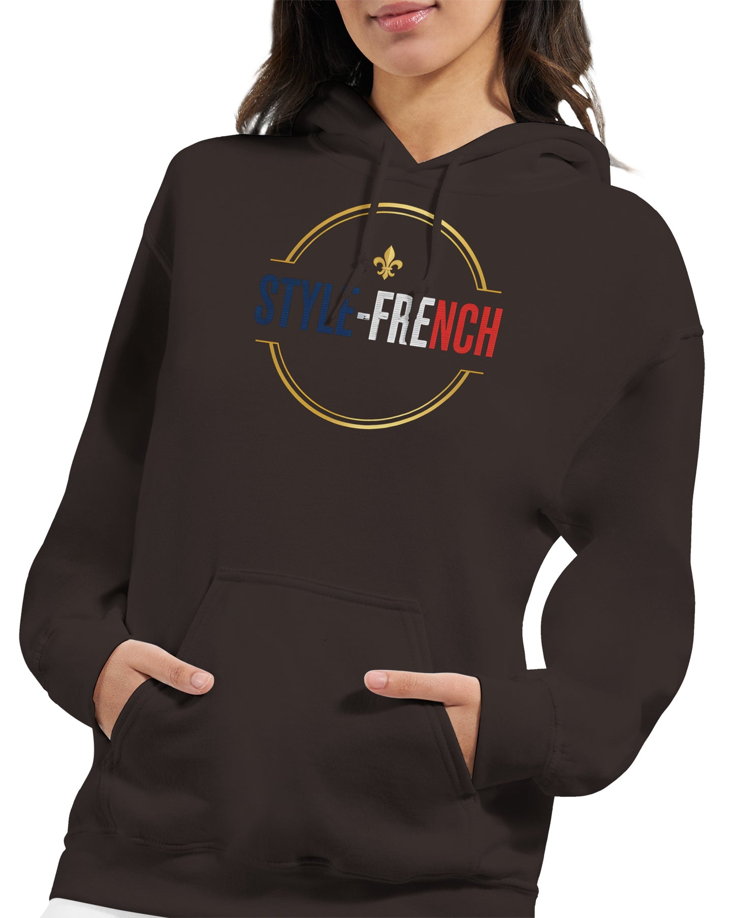 Sweat à capuche femme Debout la France - Hoodie en coton mélangé premium