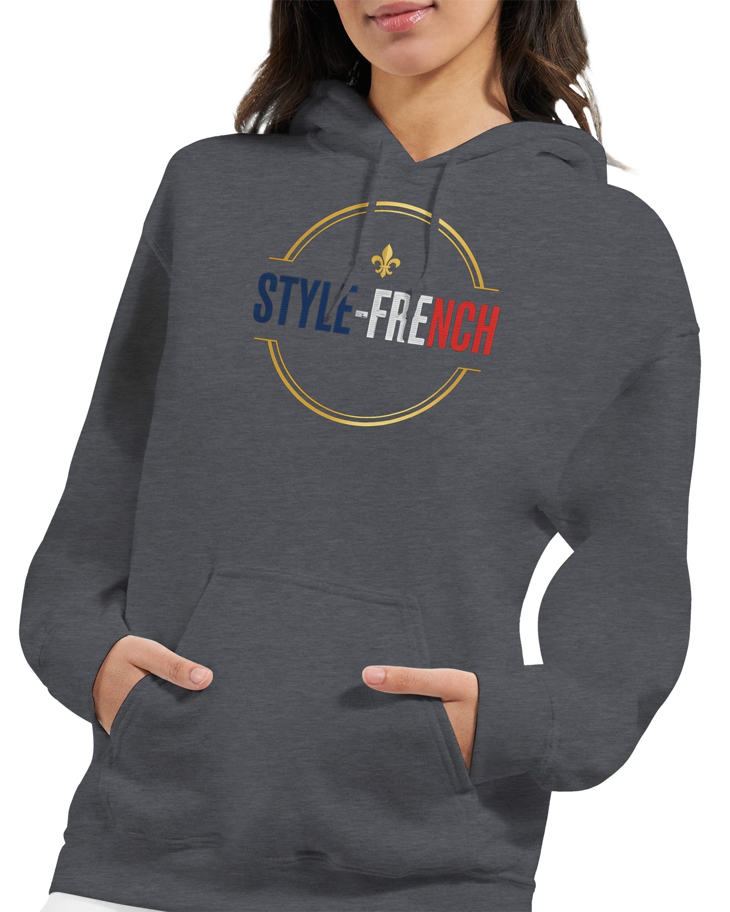 Sweat à capuche femme Debout la France - Hoodie en coton mélangé premium