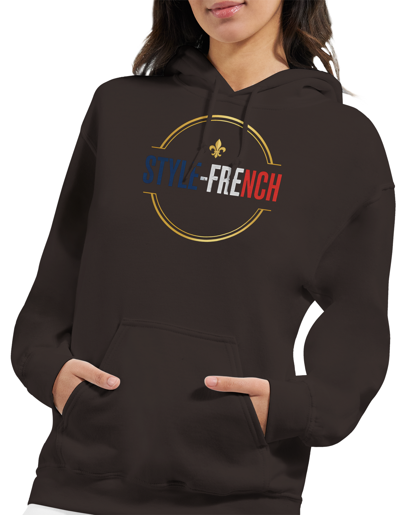 Sweat à Capuche Femme Fière d'être Française - Confort Premium