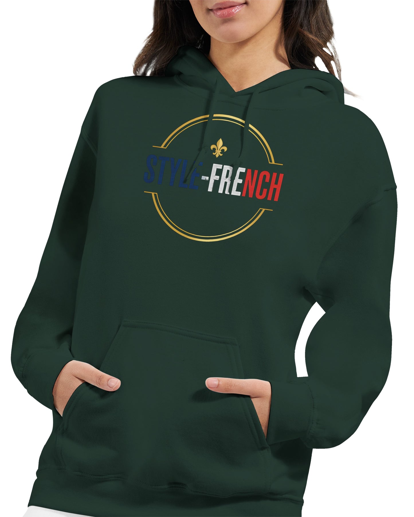 Sweat à capuche femme Debout la France - Hoodie en coton mélangé premium