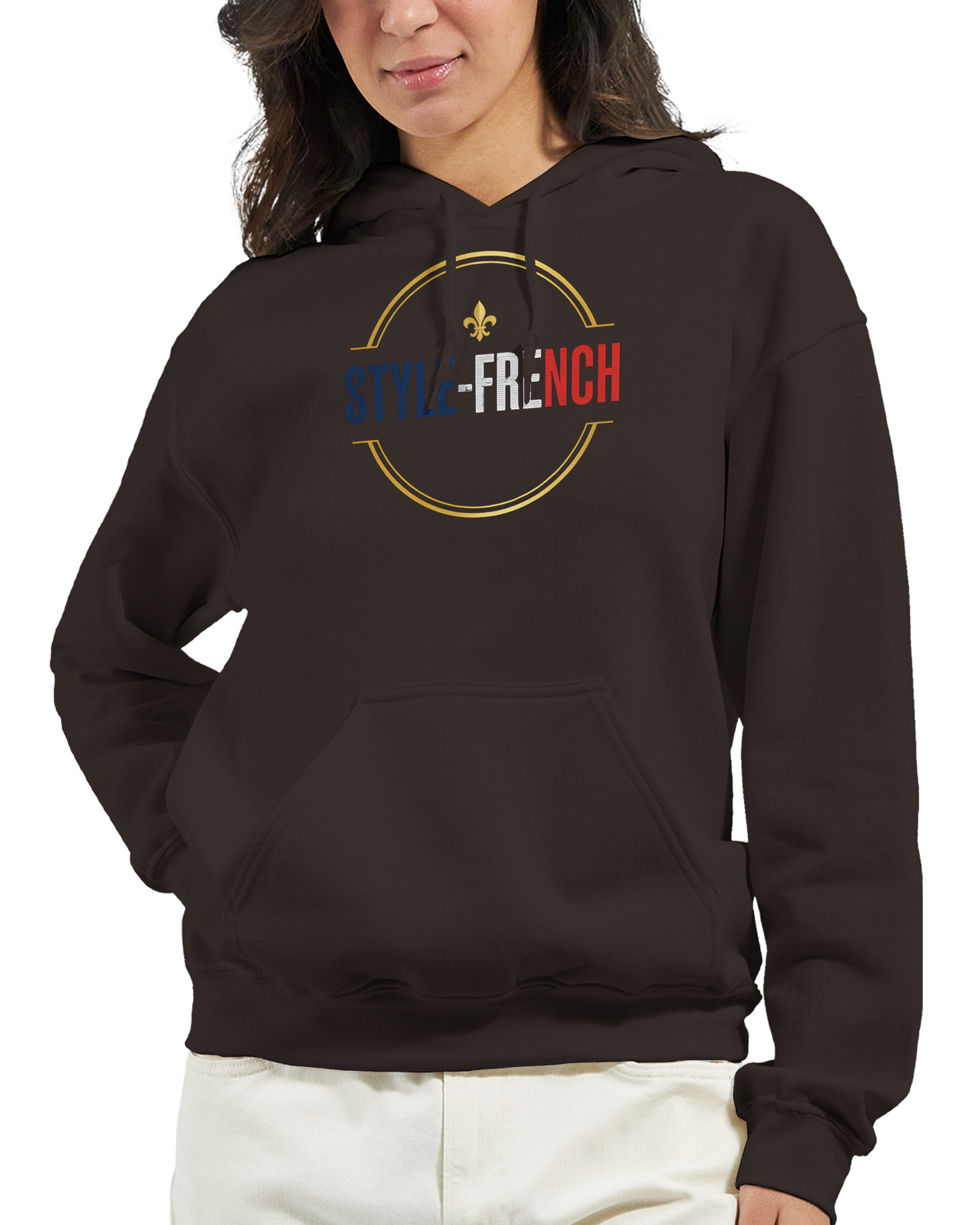 Sweat à Capuche Femme Fière d'être Française - Confort Premium