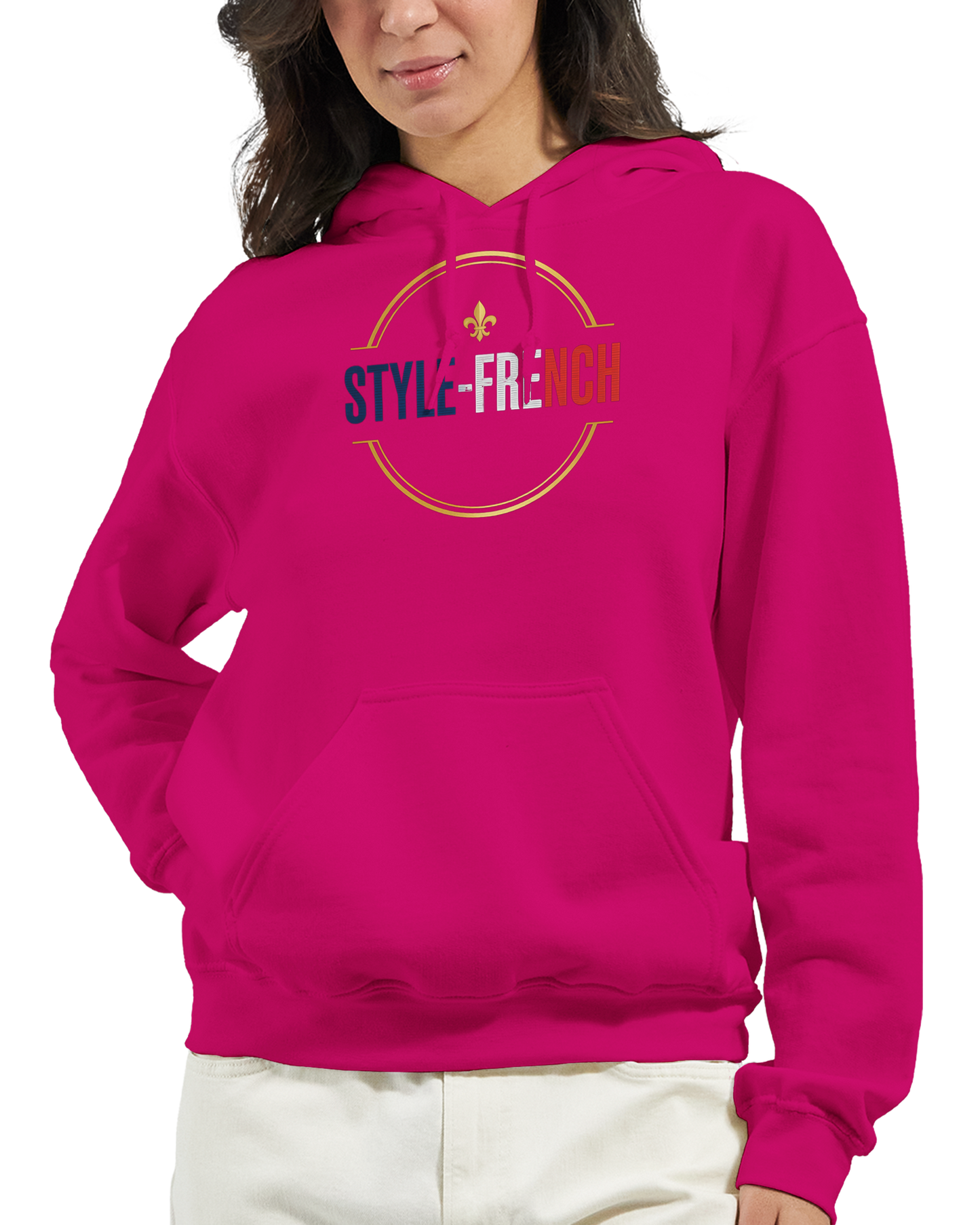 Sweat à Capuche Femme Fière d'être Française - Confort Premium