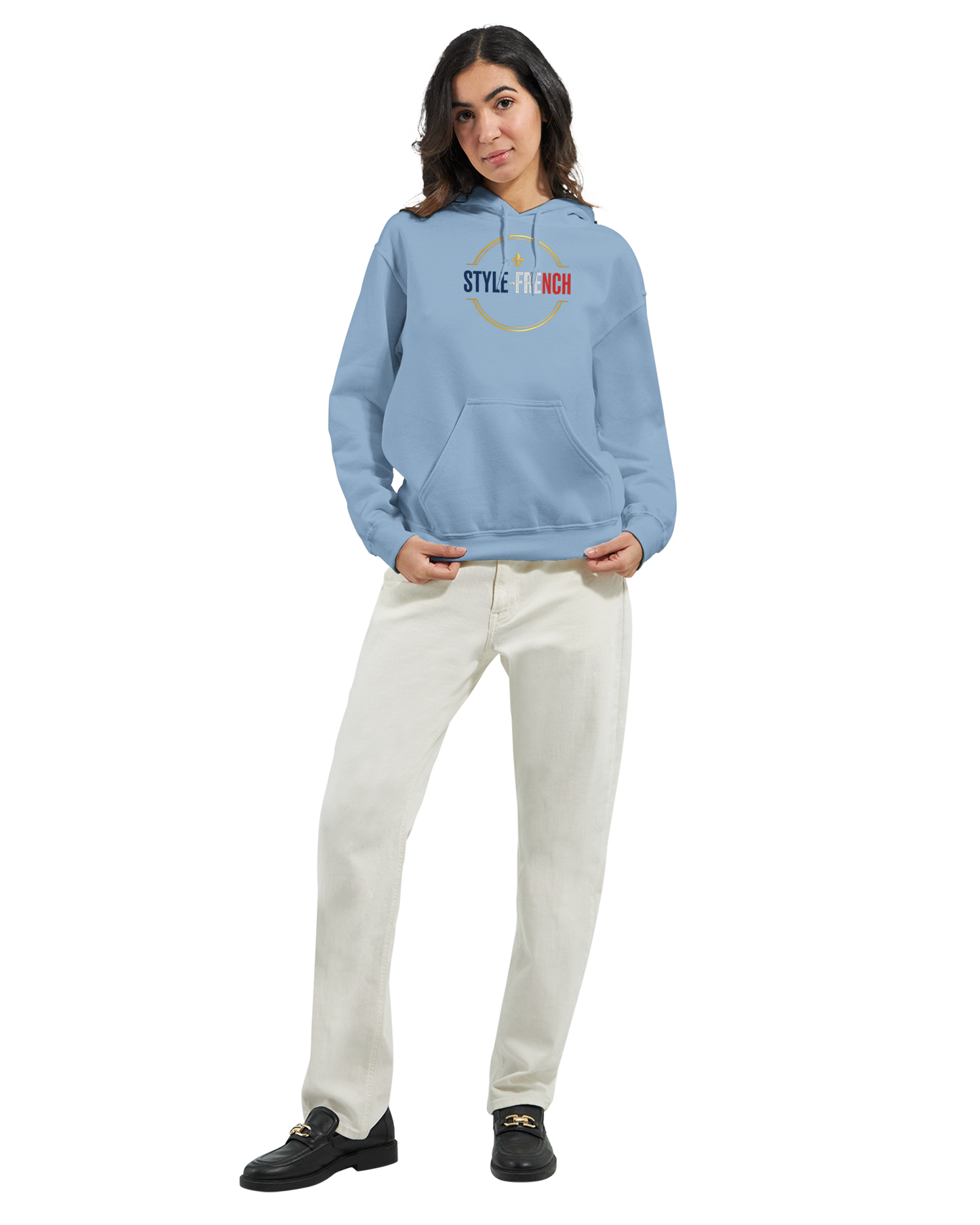 Sweat à capuche unisexe bordeaux Ville de France - Confort premium