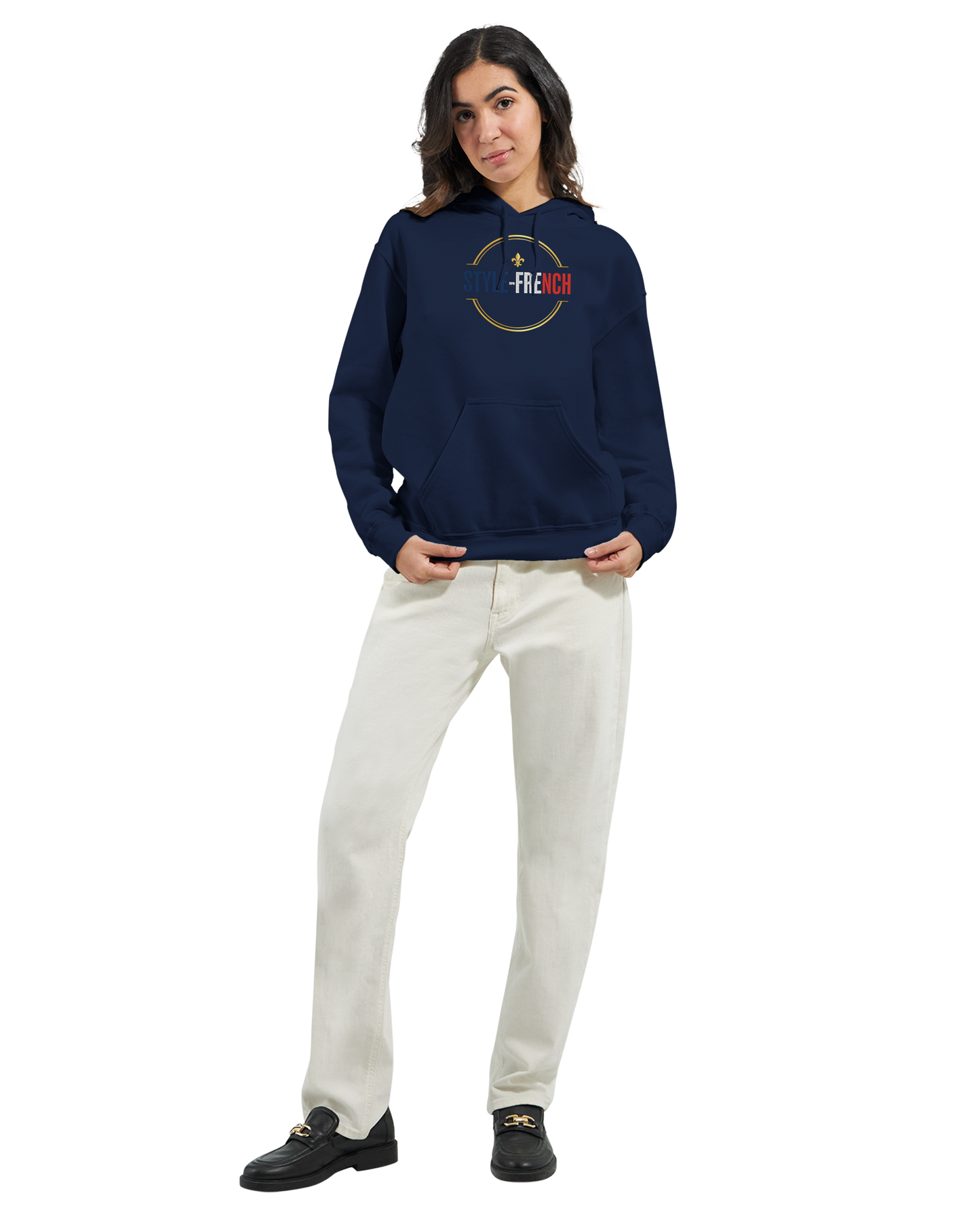 Sweat à capuche unisexe bordeaux Ville de France - Confort premium