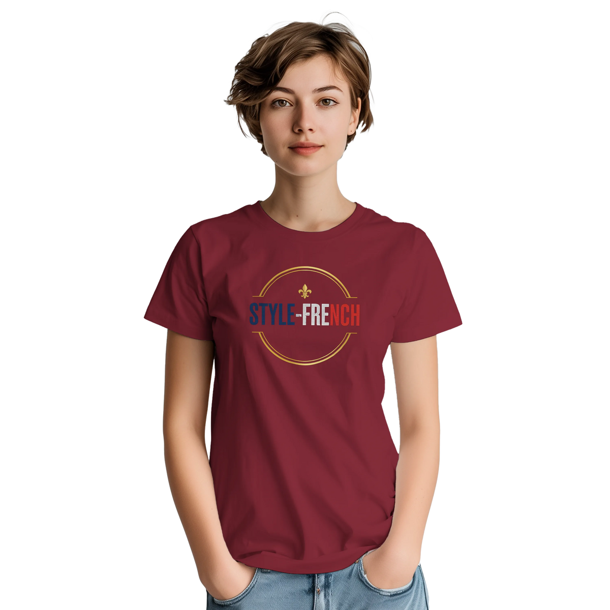 T-Shirt Femme Rose Cathédrale | Gildan 5000 Coton Épais