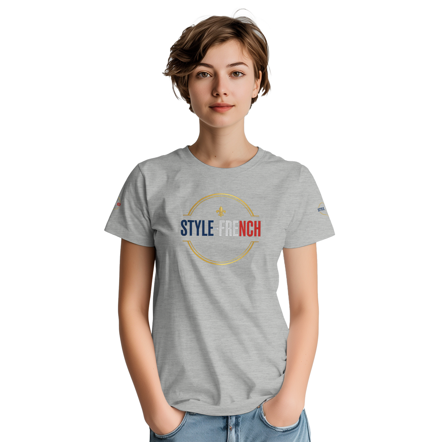 T-shirt Femme Marianne – Coton Épais Coupe Classique