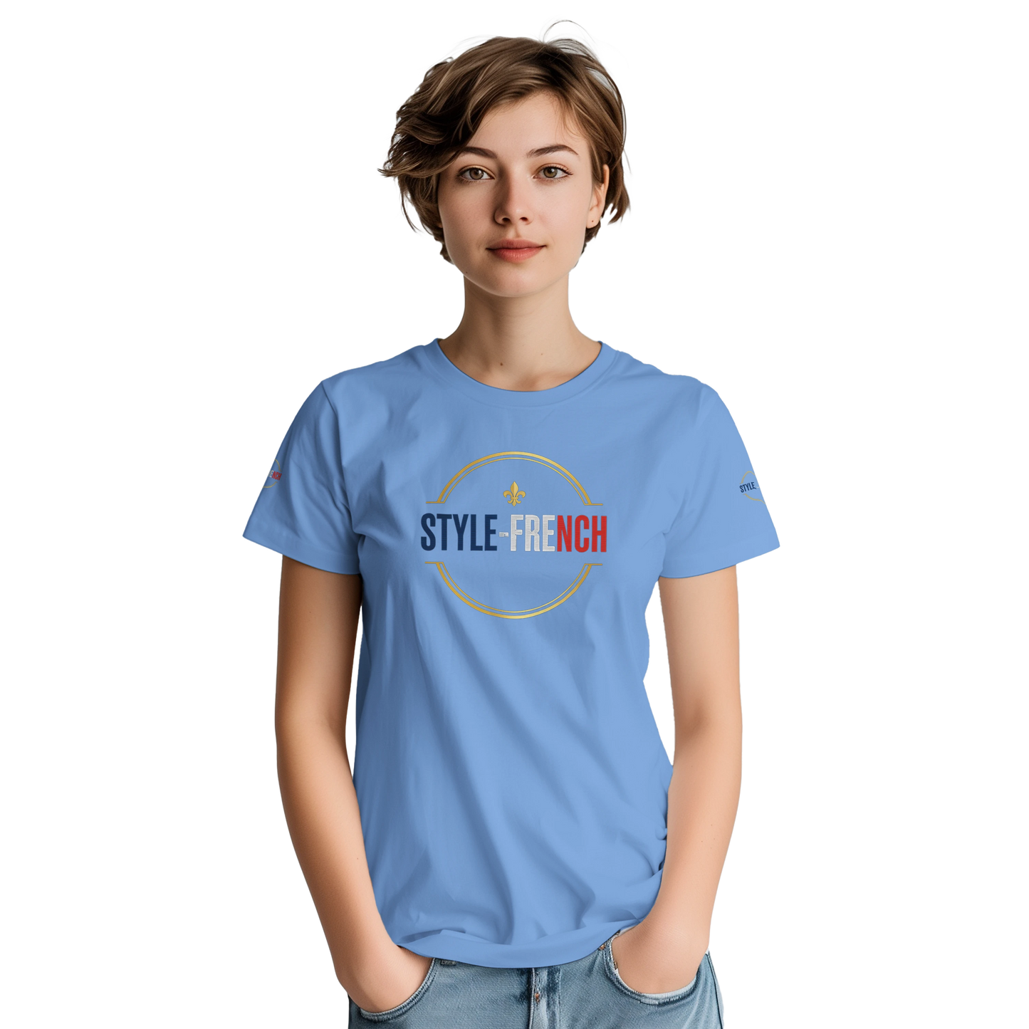 T-shirt Femme Déesse de France - Coton Épais à Coupe Classique