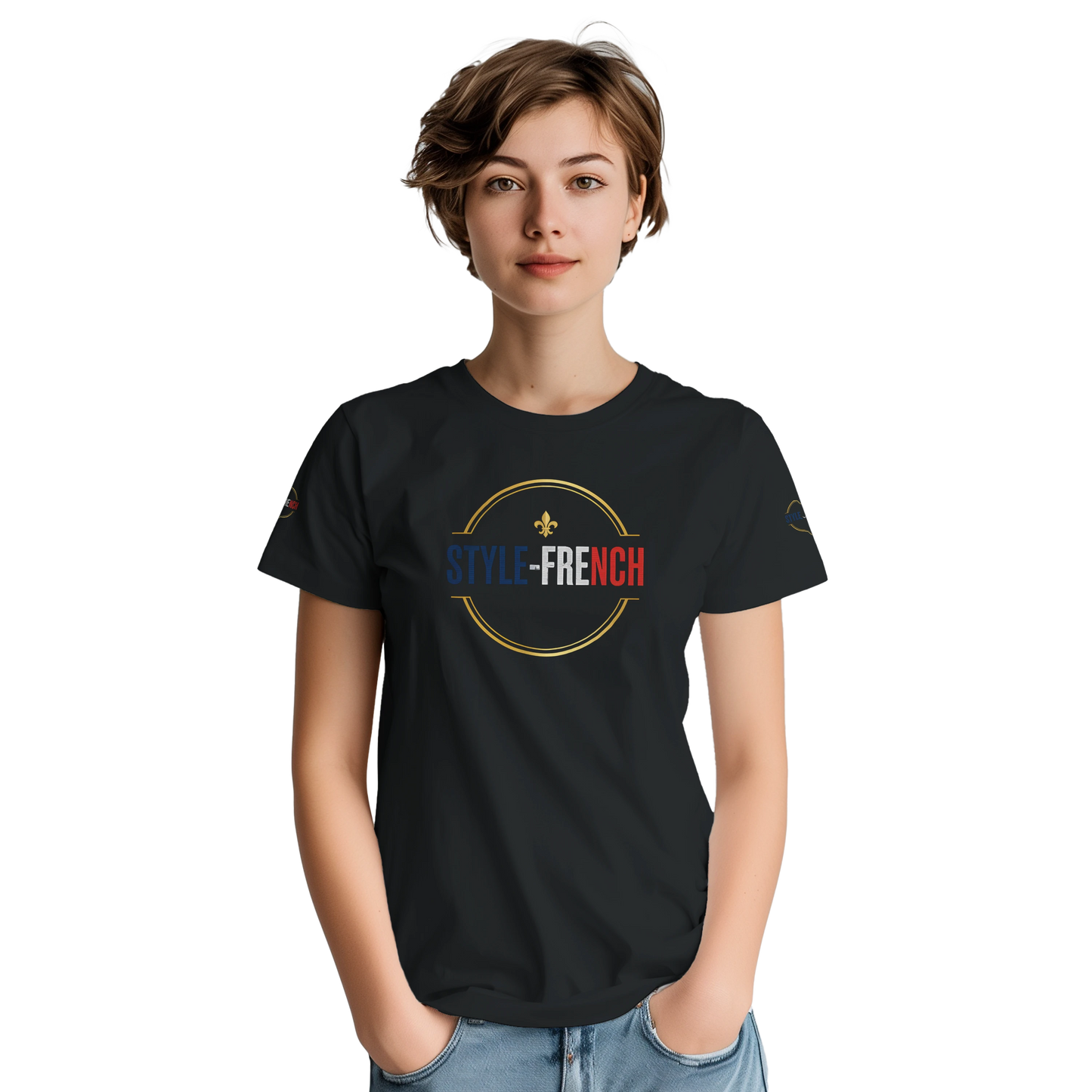T-shirt Femme Déesse de France - Coton Épais à Coupe Classique