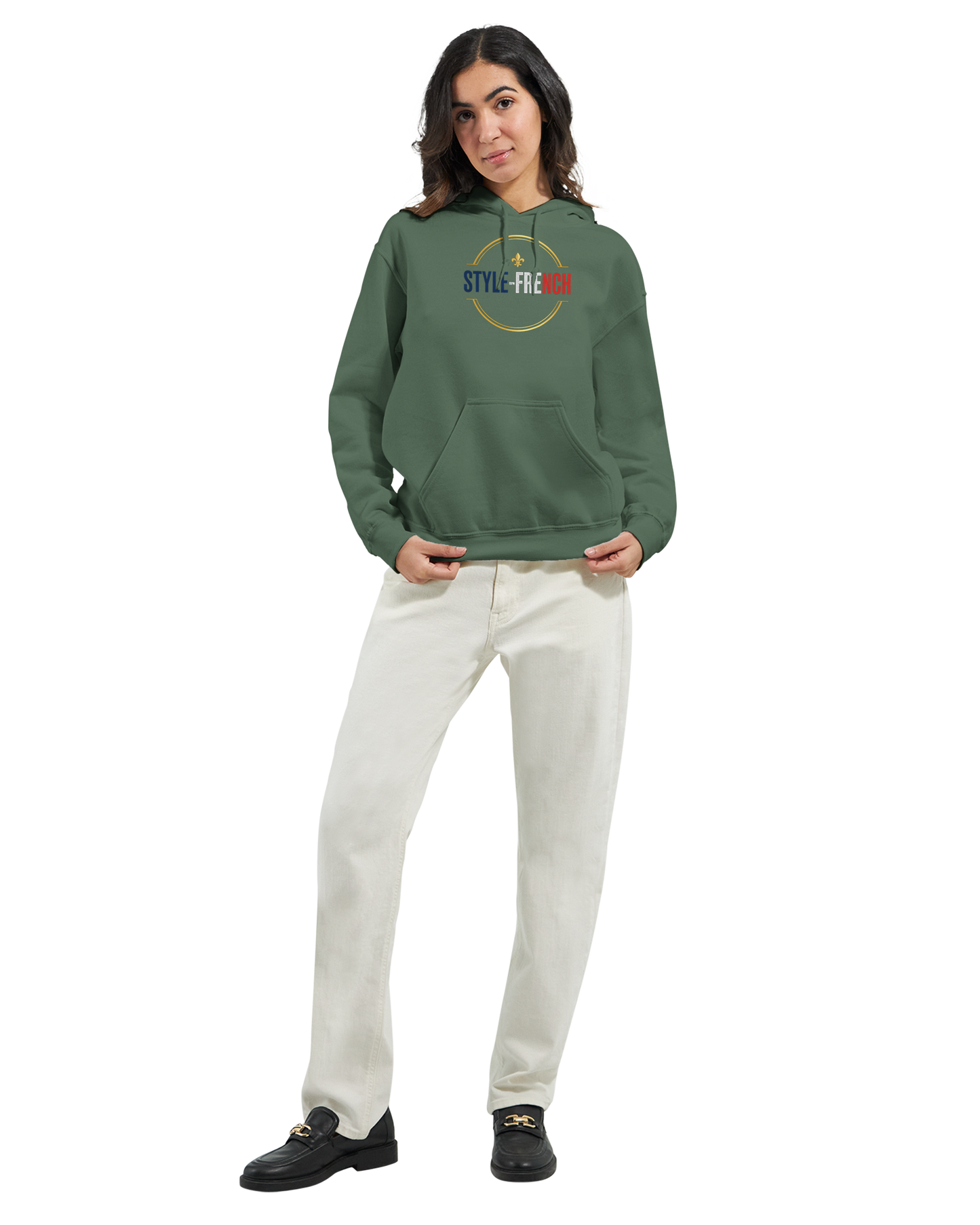 Sweat à capuche unisexe bordeaux Ville de France - Confort premium