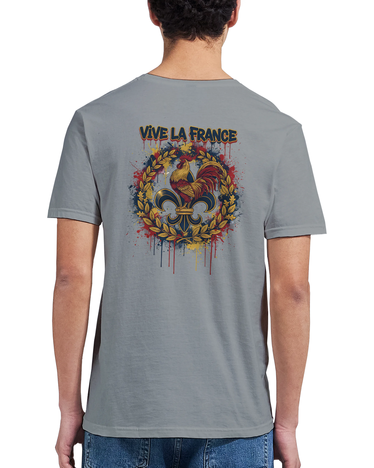 T-shirt Homme 'Vive la France' – Coton Premium, Coupe Classique