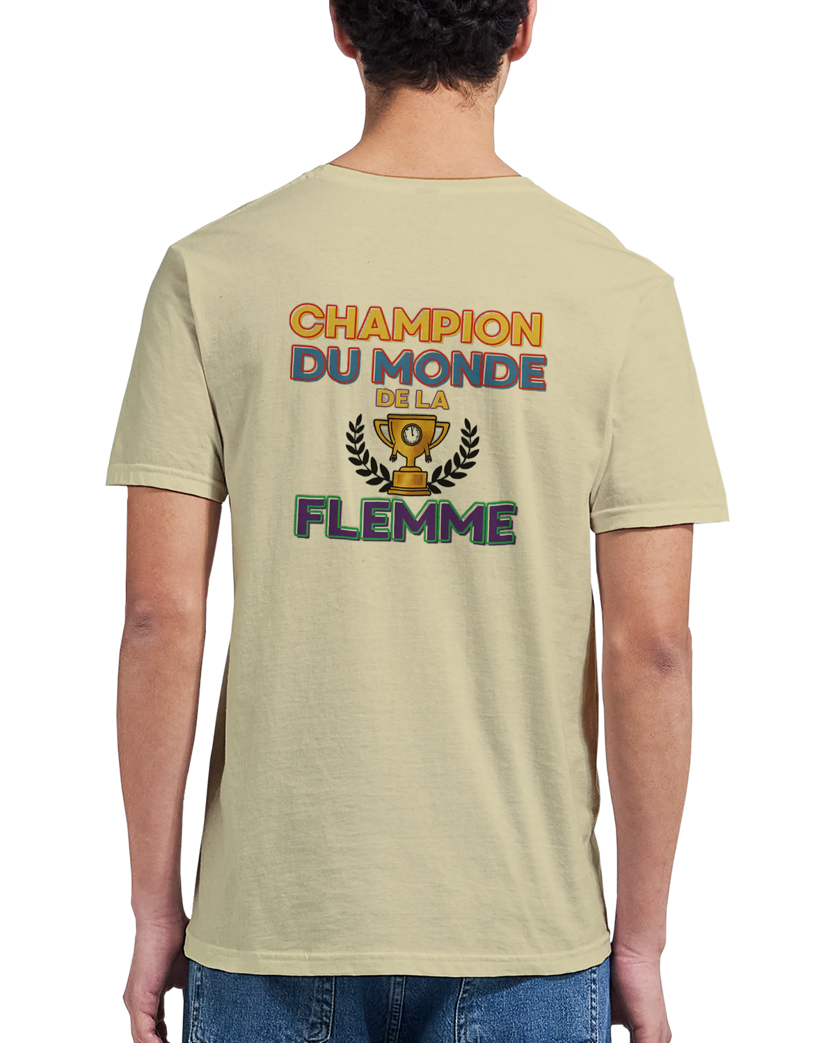 T-Shirt Homme - Champion du Monde de la Flemme - Confort Premium