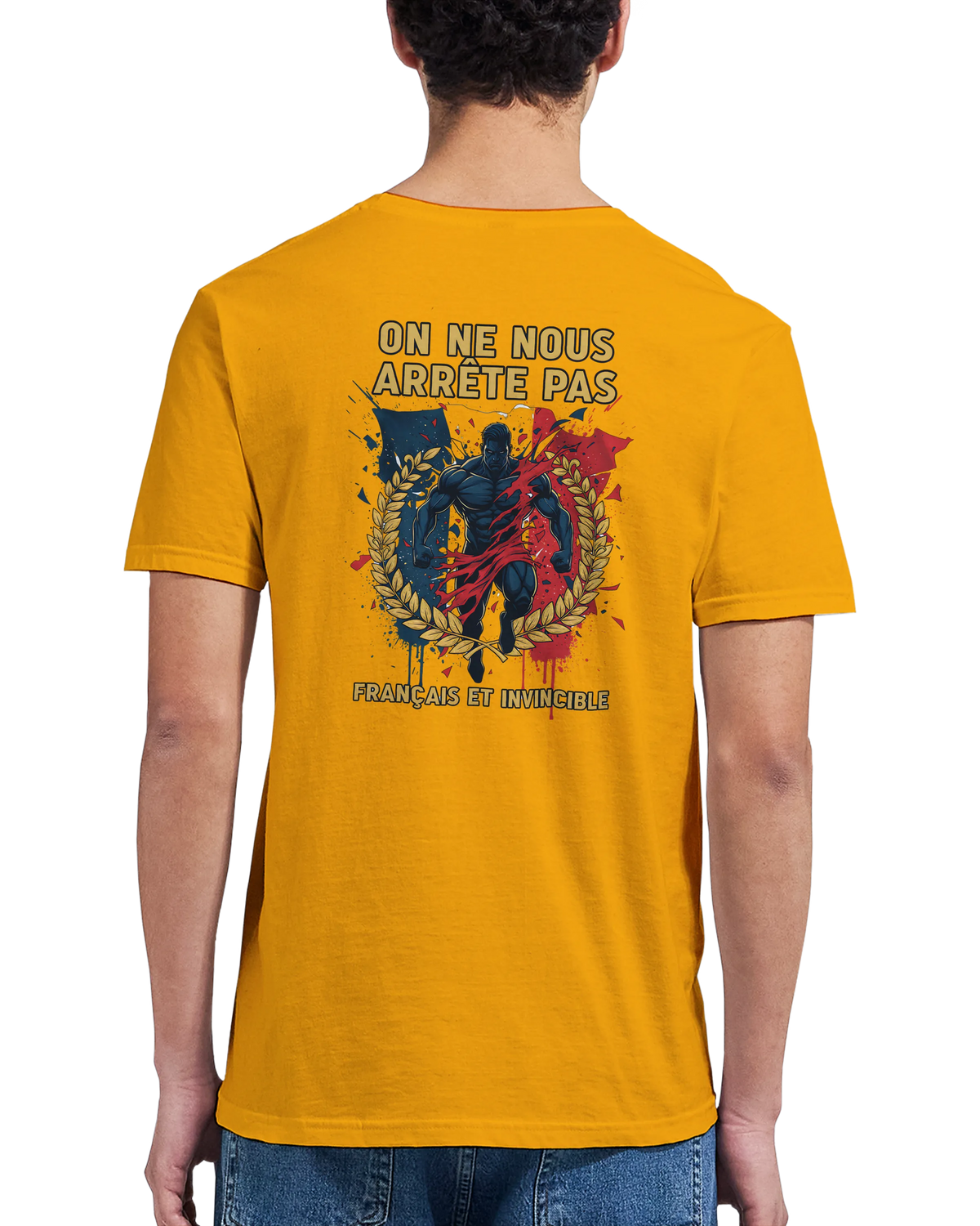 T-shirt Homme « On Nous Arrête Pas » - Classique Ras du Cou Gildan 64000
