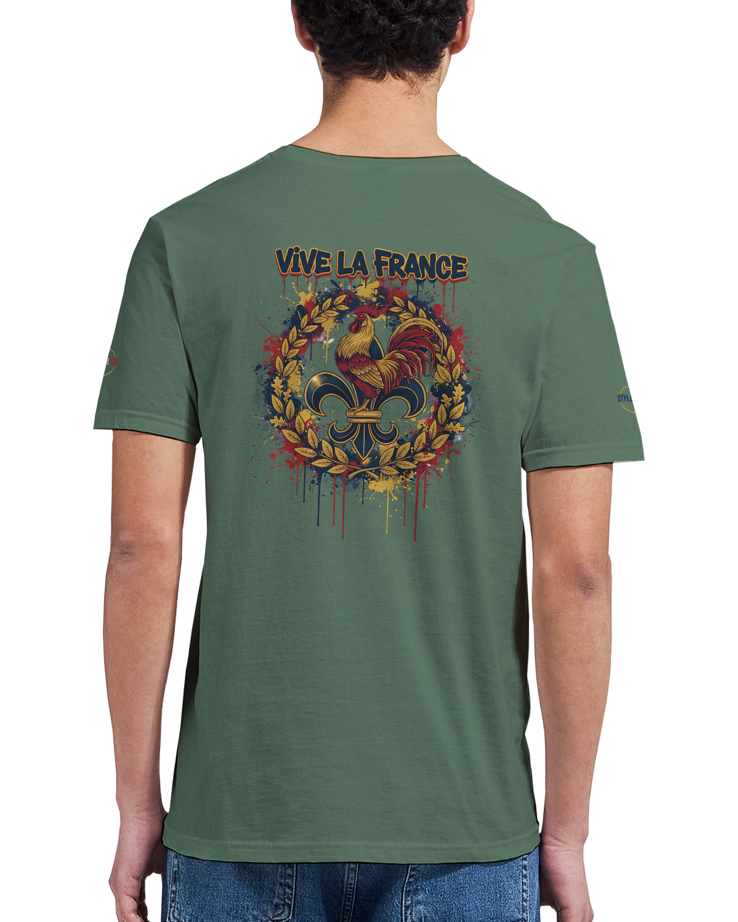 T-shirt Homme 'Vive la France' – Coton Premium, Coupe Classique