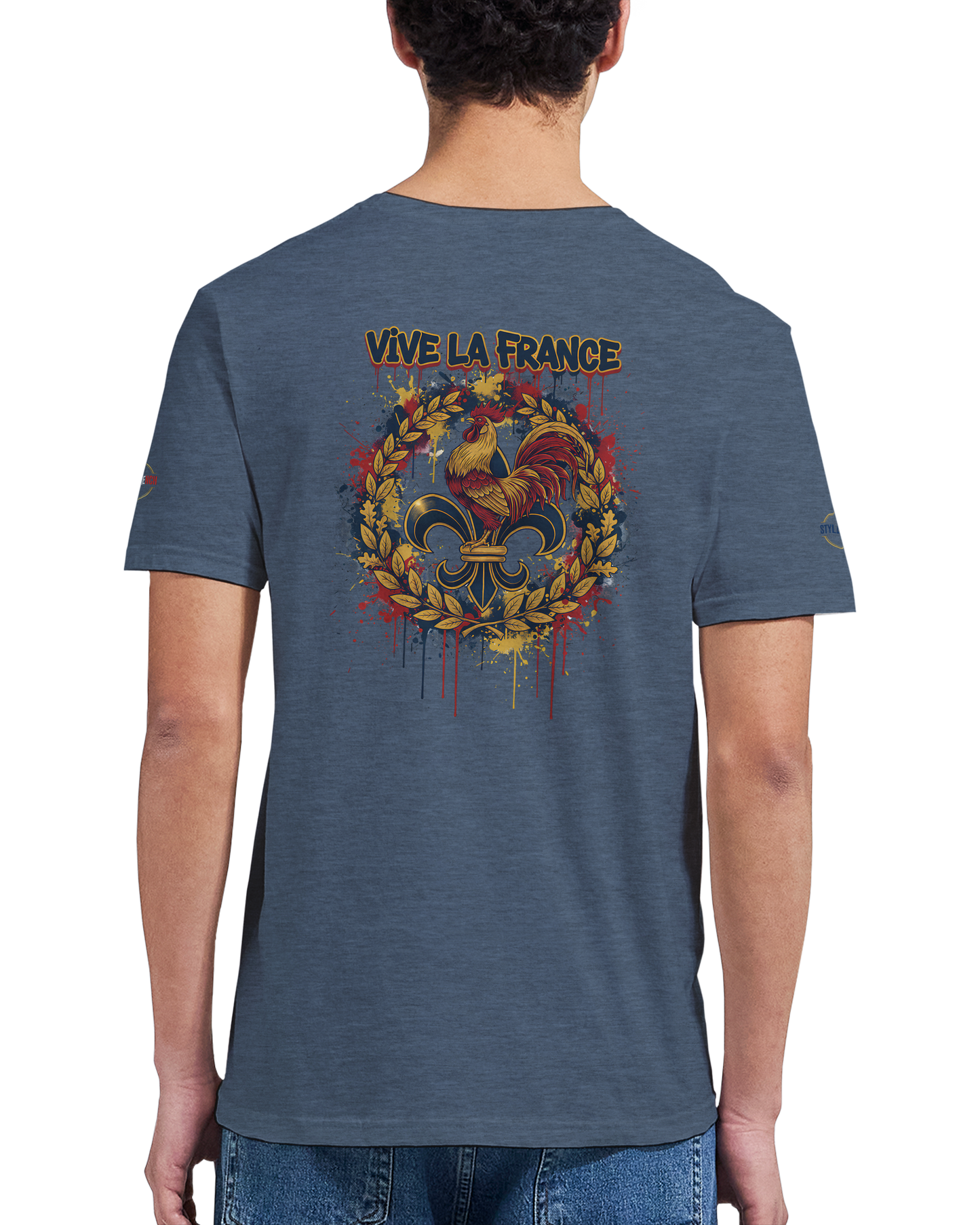 T-shirt Homme 'Vive la France' – Coton Premium, Coupe Classique