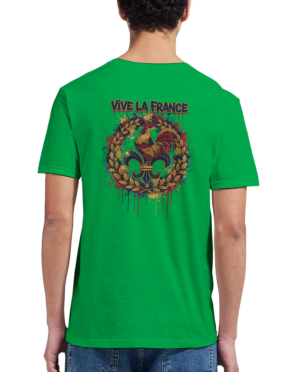 T-shirt Homme 'Vive la France' – Coton Premium, Coupe Classique