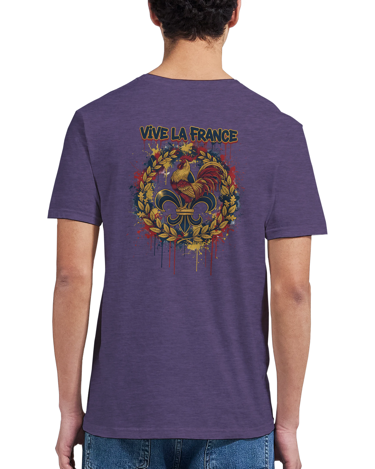 T-shirt Homme 'Vive la France' – Coton Premium, Coupe Classique