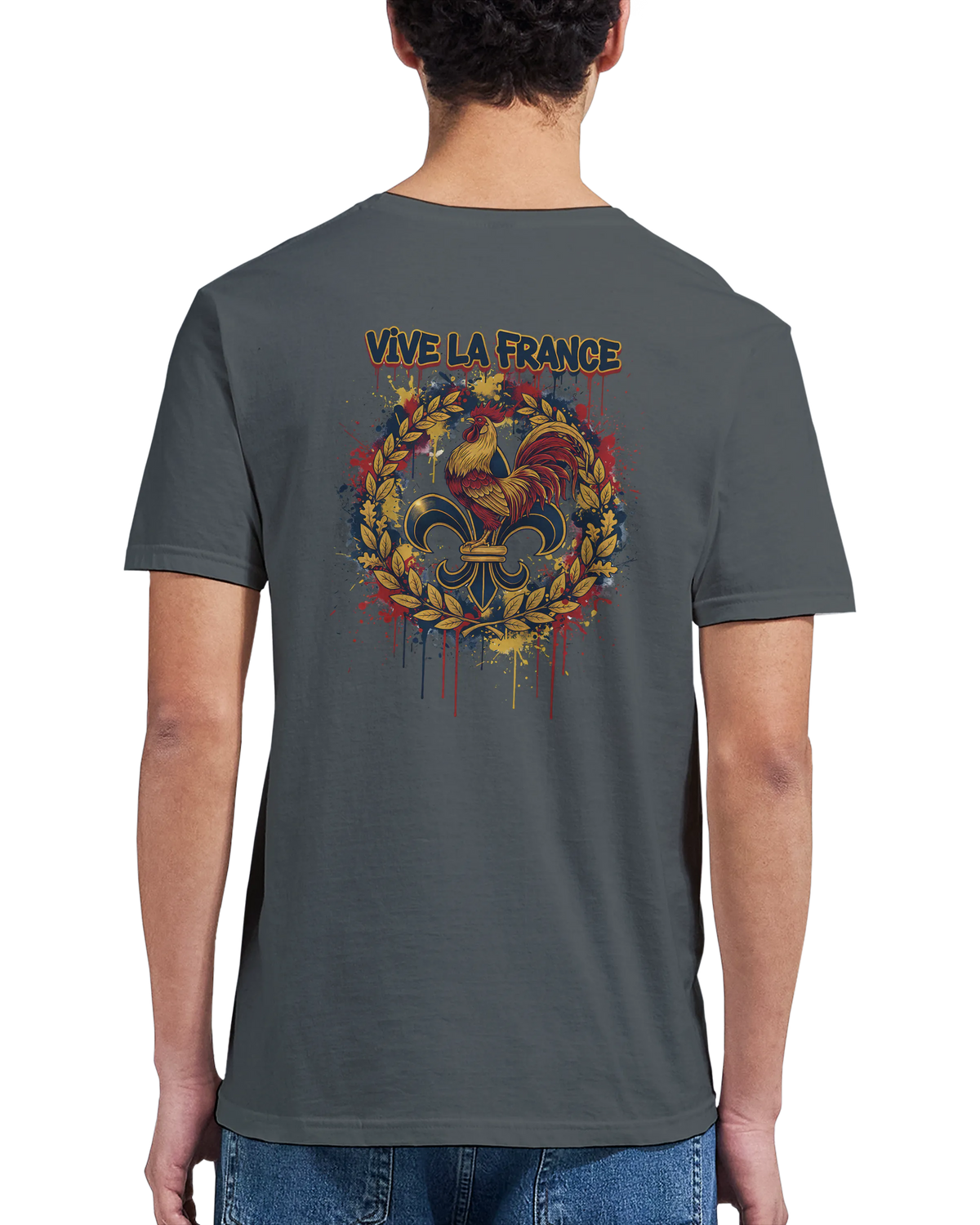 T-shirt Homme 'Vive la France' – Coton Premium, Coupe Classique