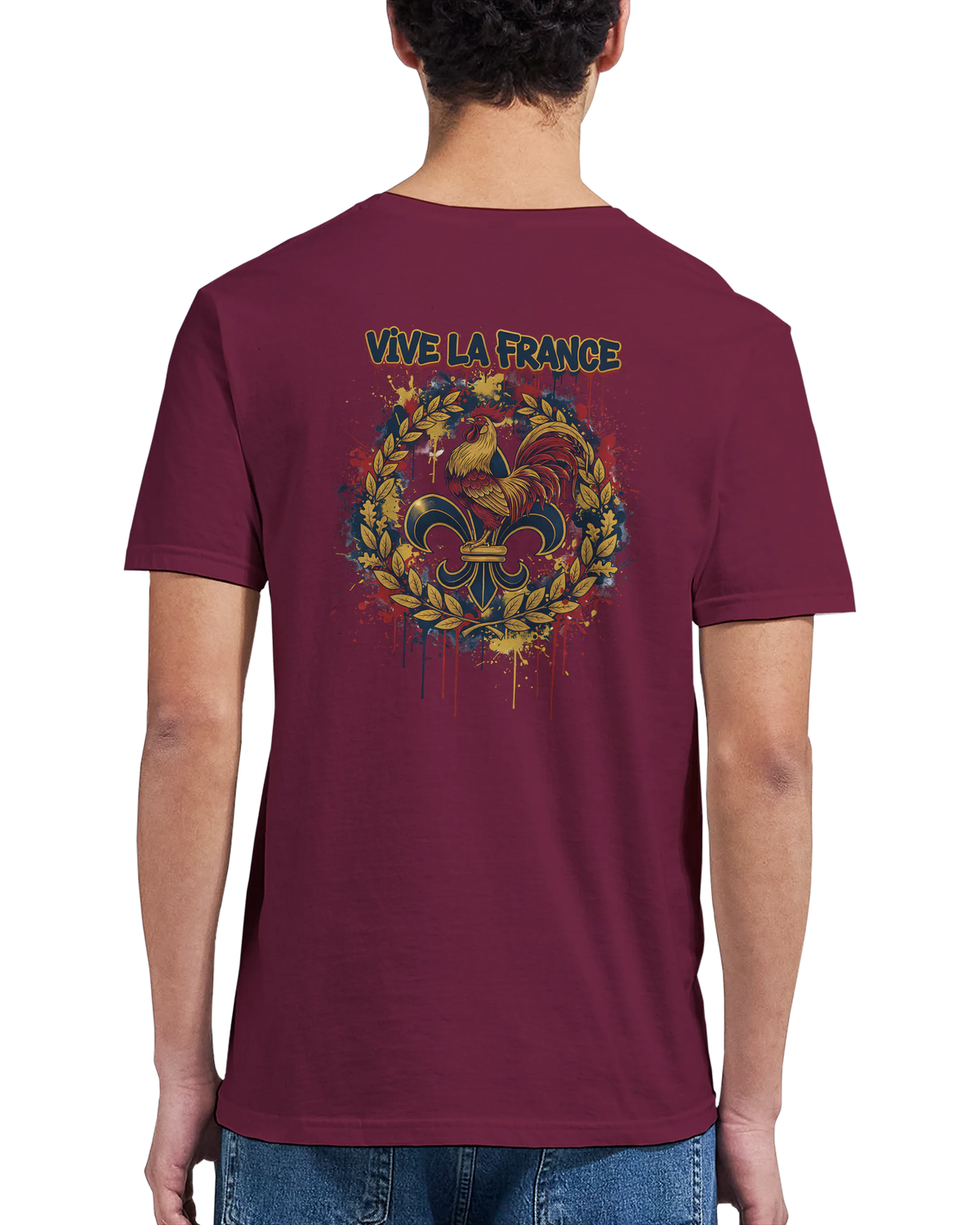 T-shirt Homme 'Vive la France' – Coton Premium, Coupe Classique