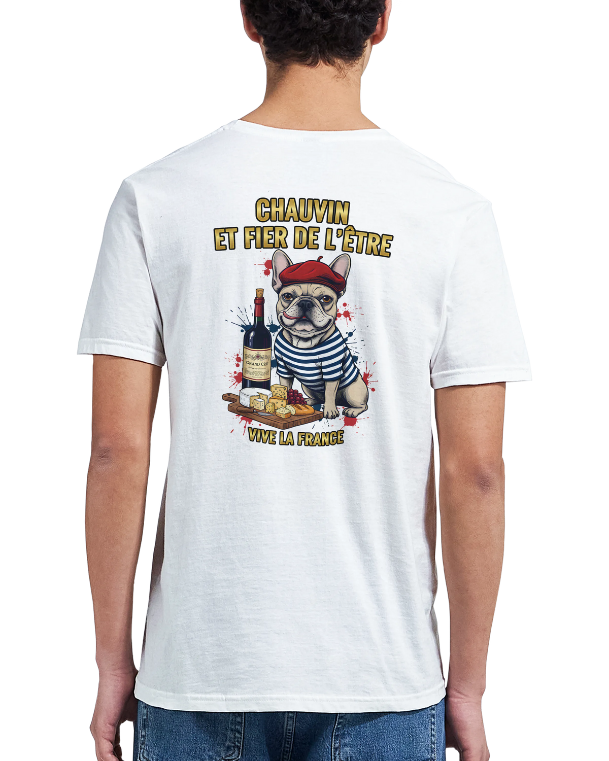 T-shirt Homme Chauvin et Fier de l'Être - Classique Ras du Cou Gildan 64000