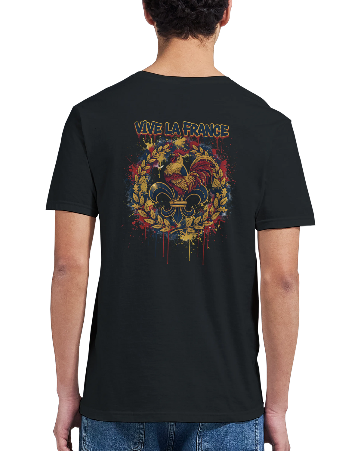 T-shirt Homme 'Vive la France' – Coton Premium, Coupe Classique
