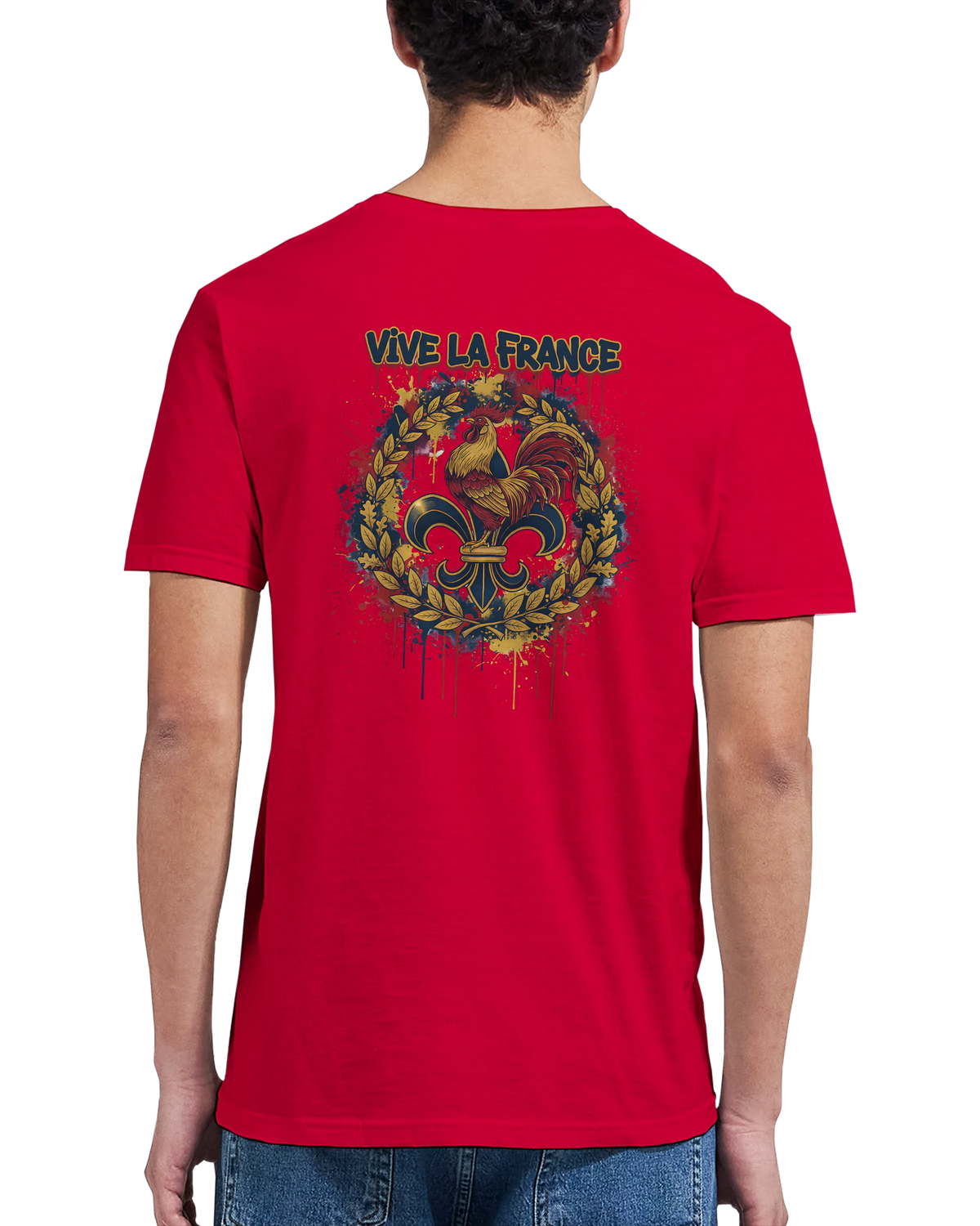 T-shirt Homme 'Vive la France' – Coton Premium, Coupe Classique