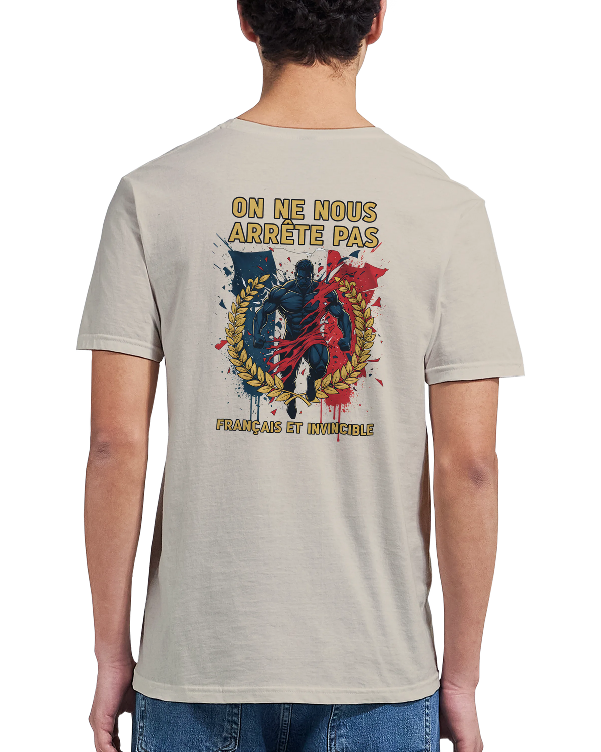 T-shirt Homme « On Nous Arrête Pas » - Classique Ras du Cou Gildan 64000