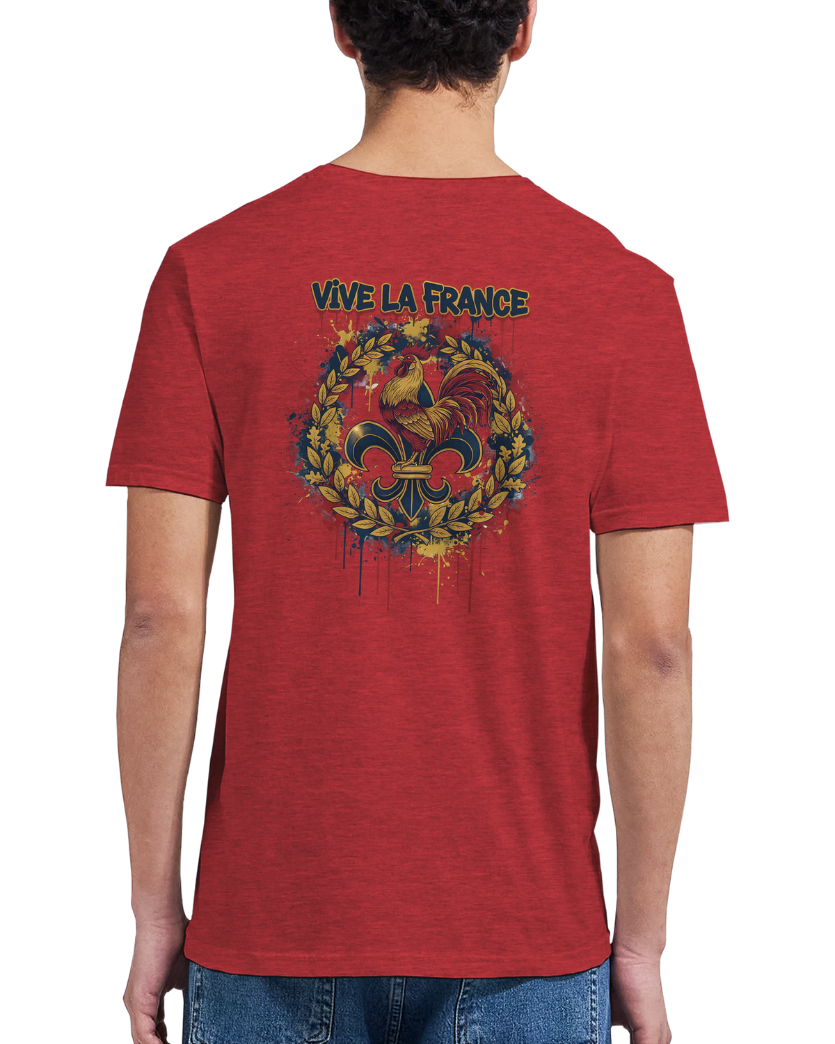 T-shirt Homme 'Vive la France' – Coton Premium, Coupe Classique