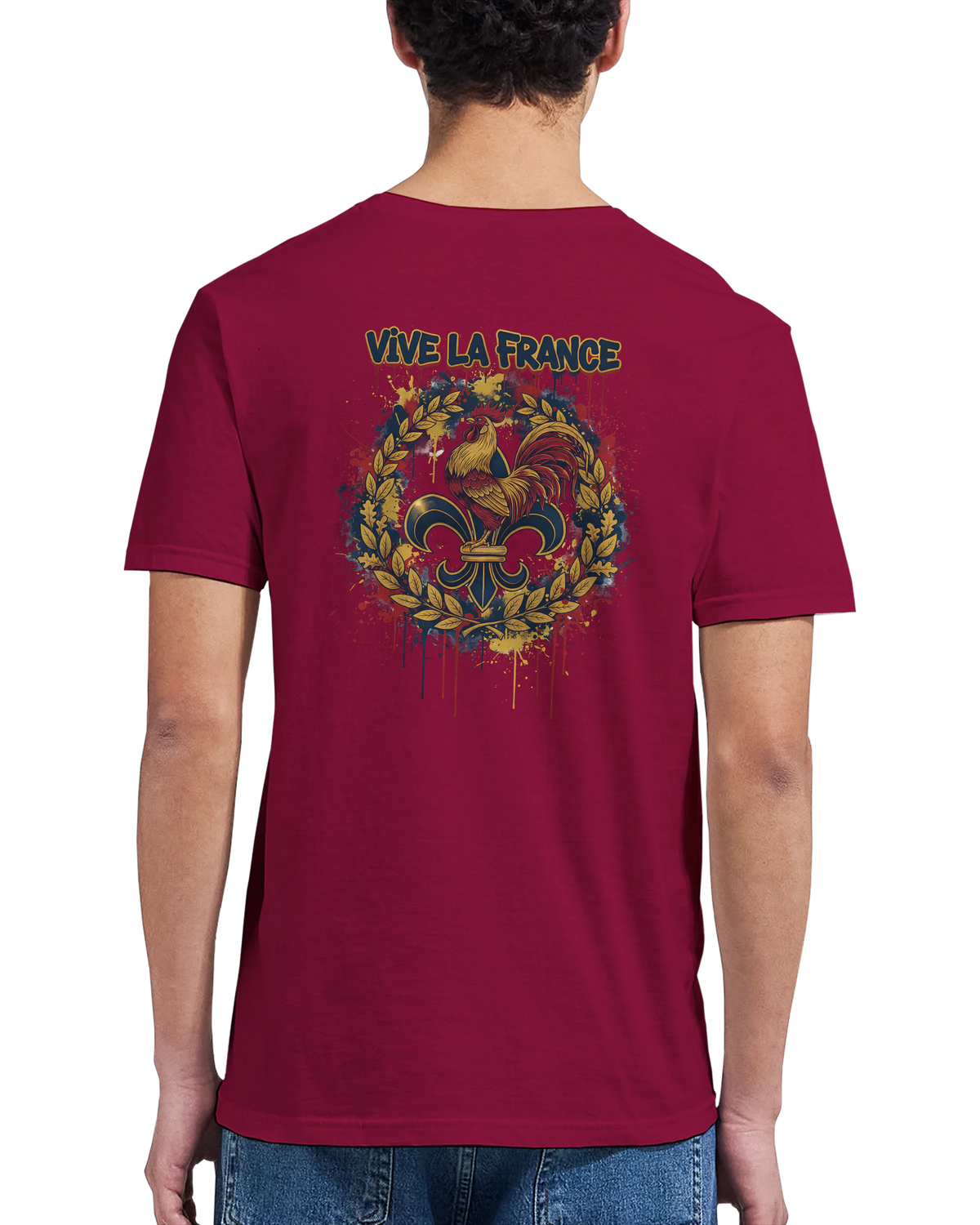 T-shirt Homme 'Vive la France' – Coton Premium, Coupe Classique