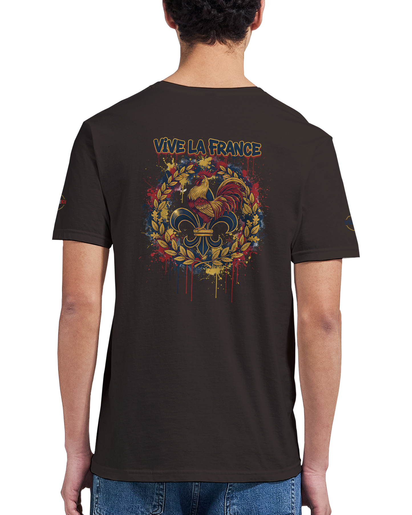 T-shirt Homme 'Vive la France' – Coton Premium, Coupe Classique