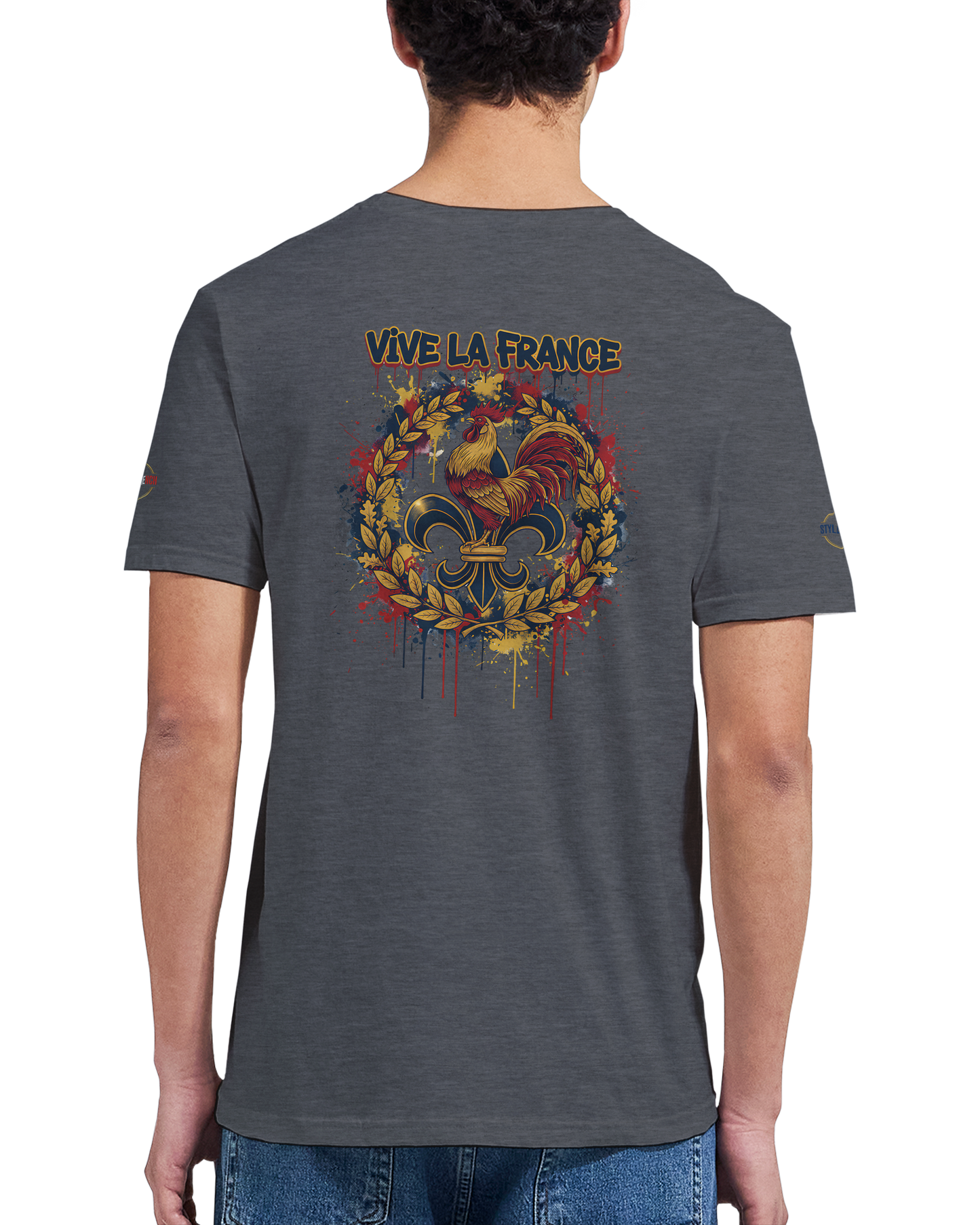 T-shirt Homme 'Vive la France' – Coton Premium, Coupe Classique