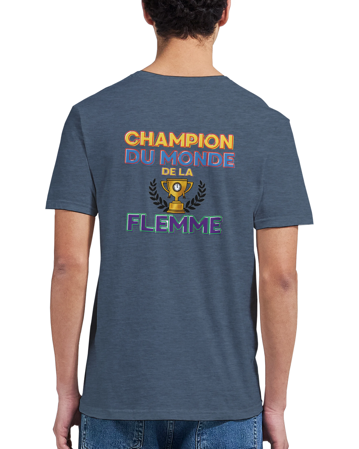 T-Shirt Homme - Champion du Monde de la Flemme - Confort Premium