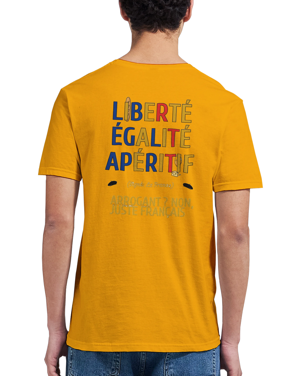 T-Shirt Unisexe Liberté Égalité Apéritif - T-Shirt Humoristique en Coton Premium