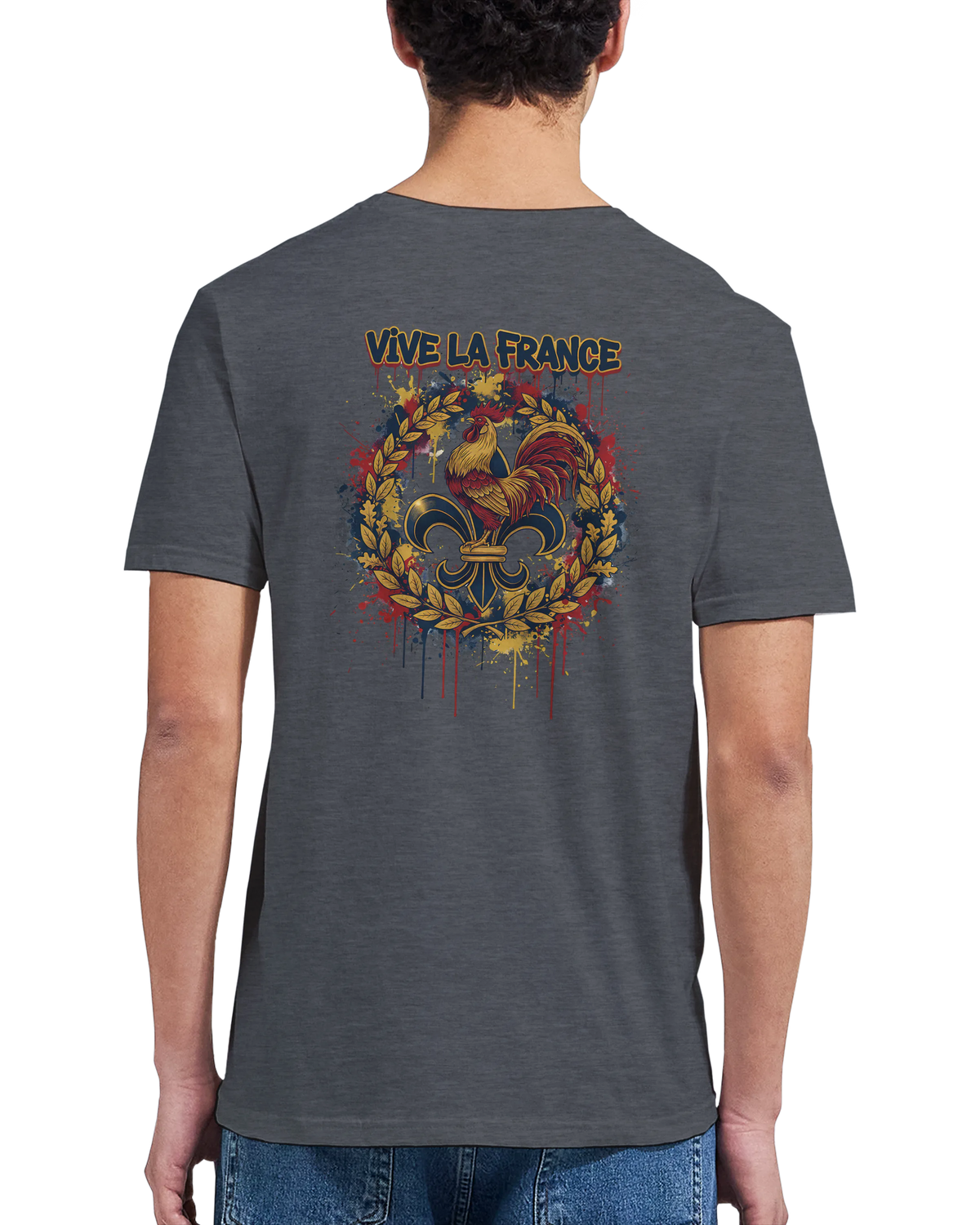 T-shirt Homme 'Vive la France' – Coton Premium, Coupe Classique